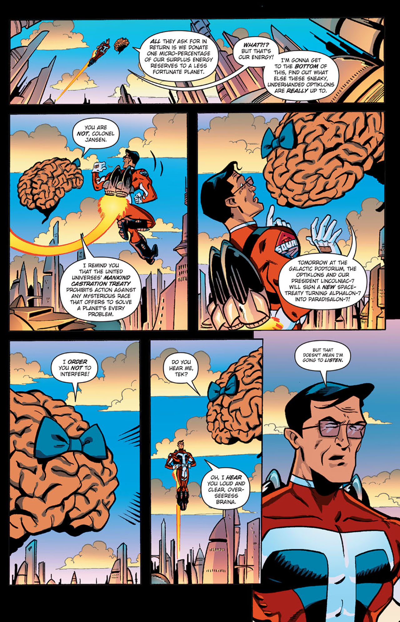 Read online Stephen Colbert's Tek Jansen comic -  Issue #1 - 13