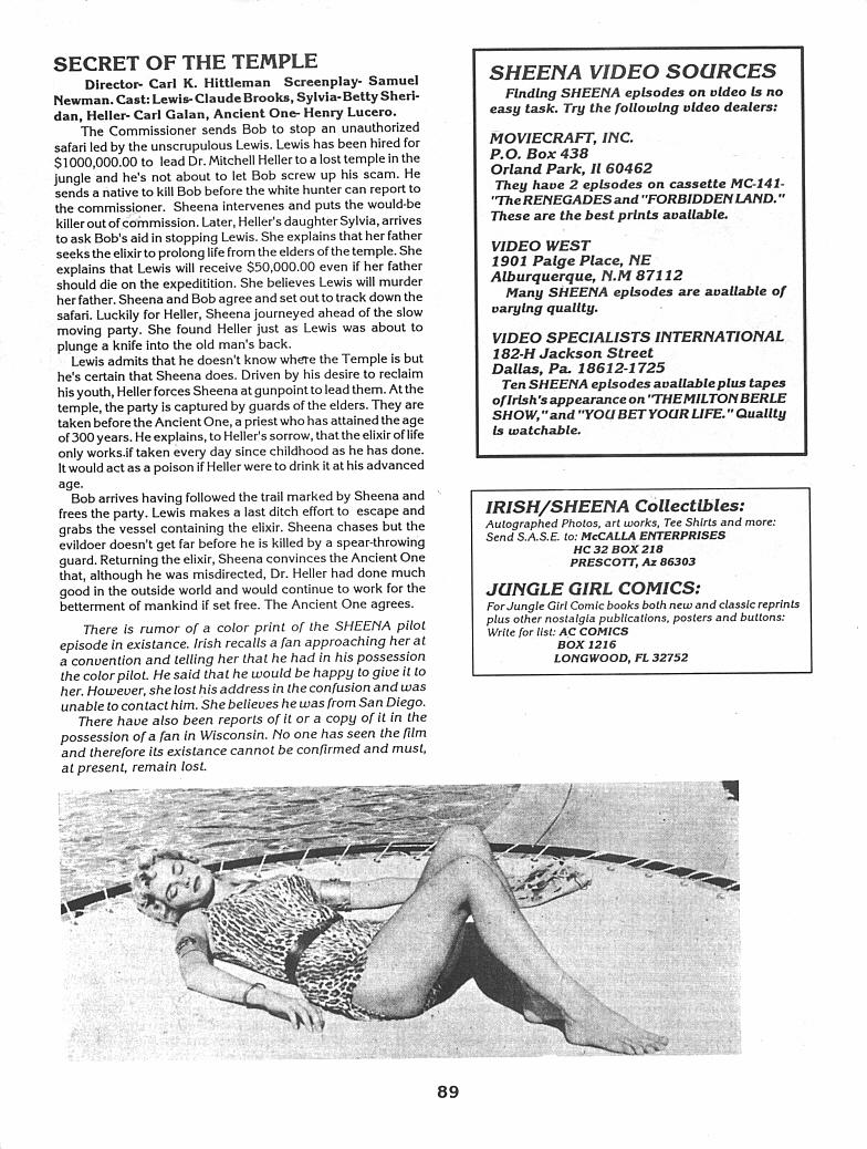 Read online TV's Original Sheena Irish McCalla comic -  Issue # TPB - 91
