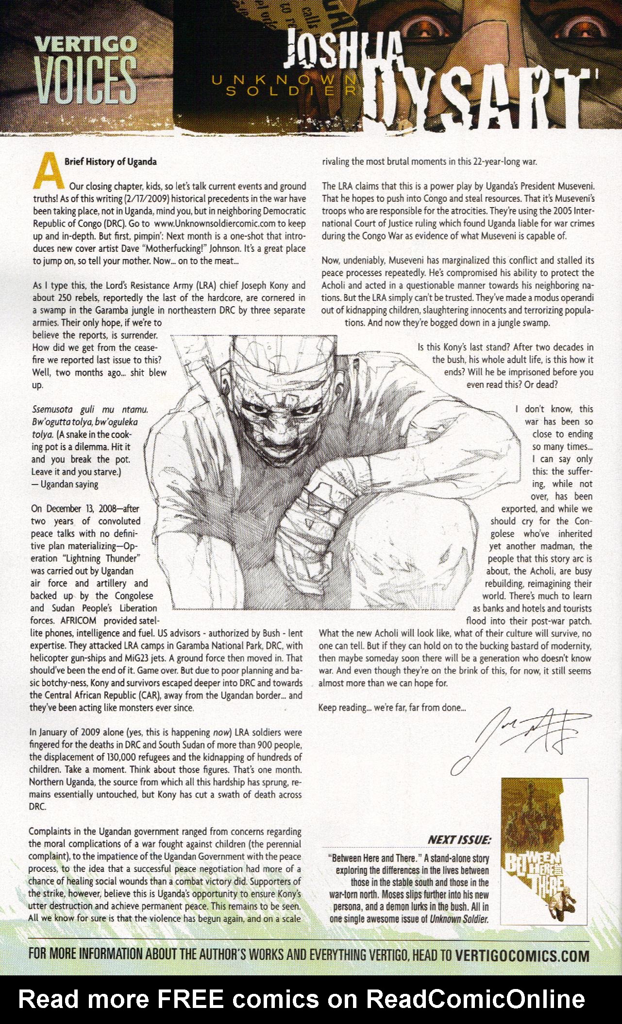 Read online Unknown Soldier (2008) comic -  Issue #6 - 25
