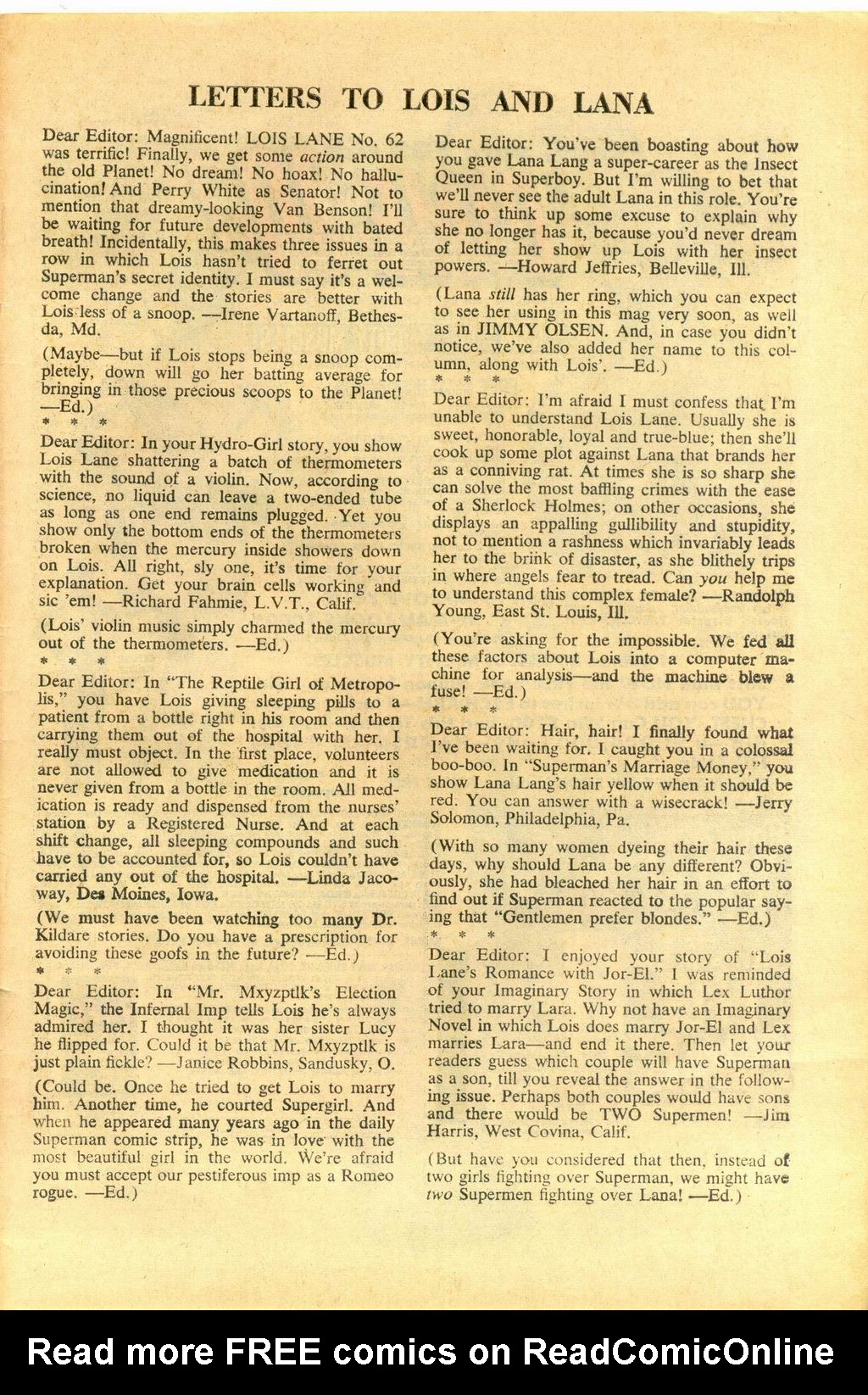 Read online Superman's Girl Friend, Lois Lane comic -  Issue #64 - 33