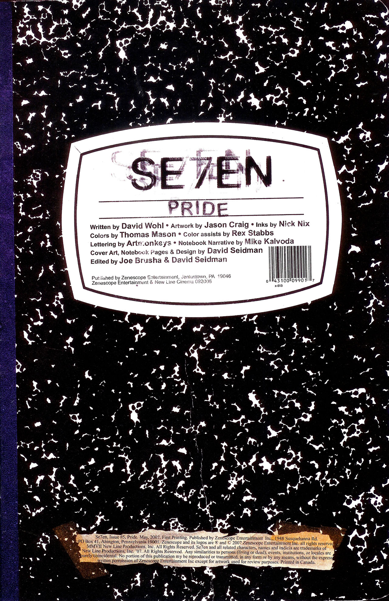 Read online Se7en comic -  Issue #5 - 3
