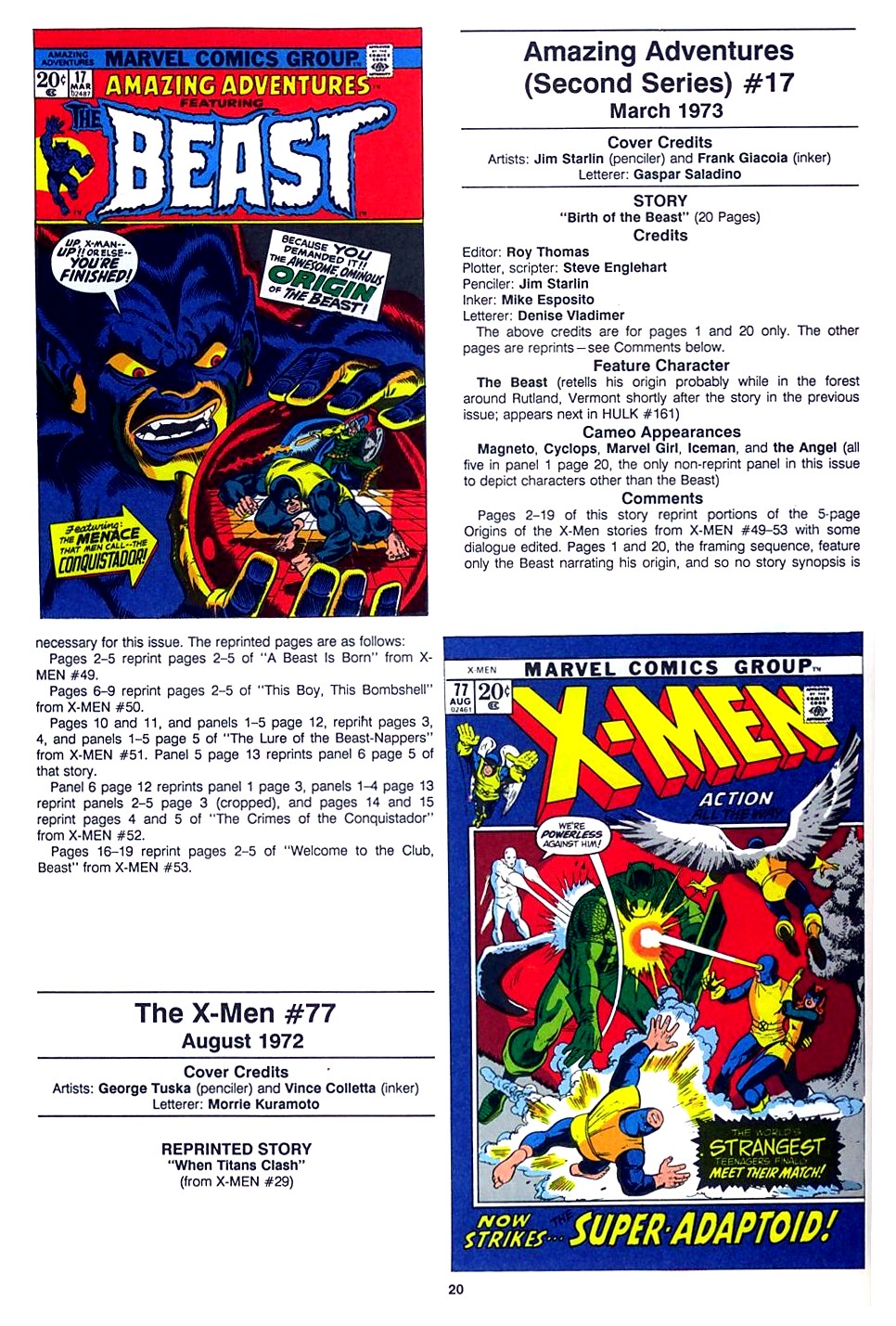 Read online The Official Marvel Index To The X-Men comic -  Issue #4 - 22