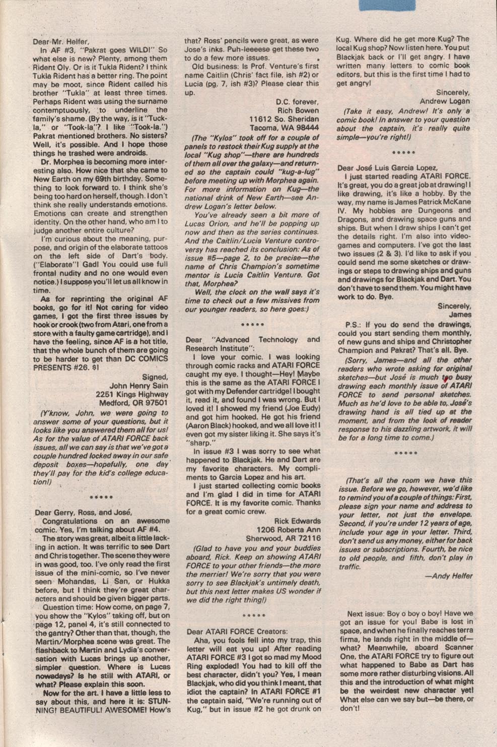 Read online Atari Force (1984) comic -  Issue #7 - 26