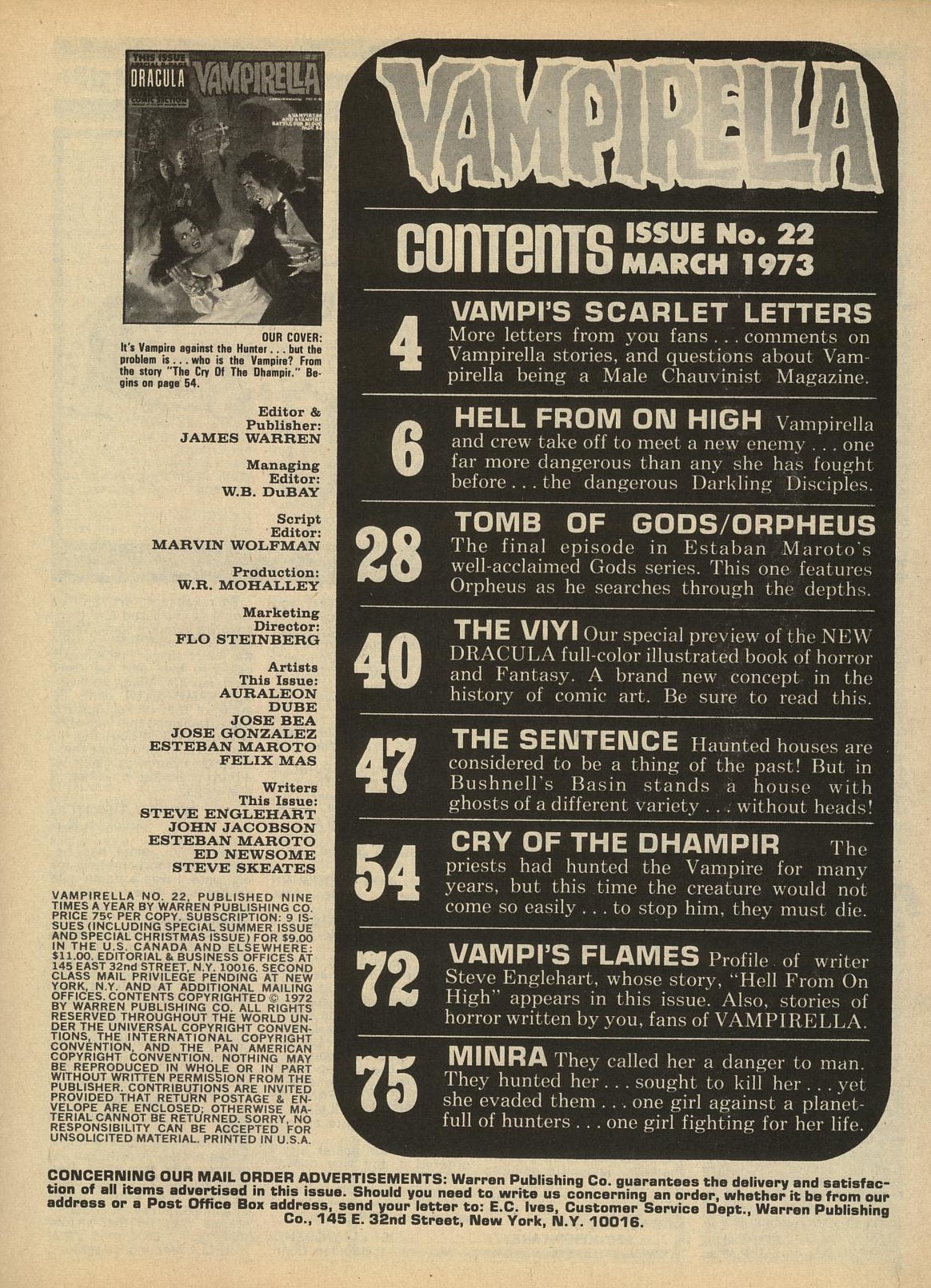 Read online Vampirella (1969) comic -  Issue #22 - 3