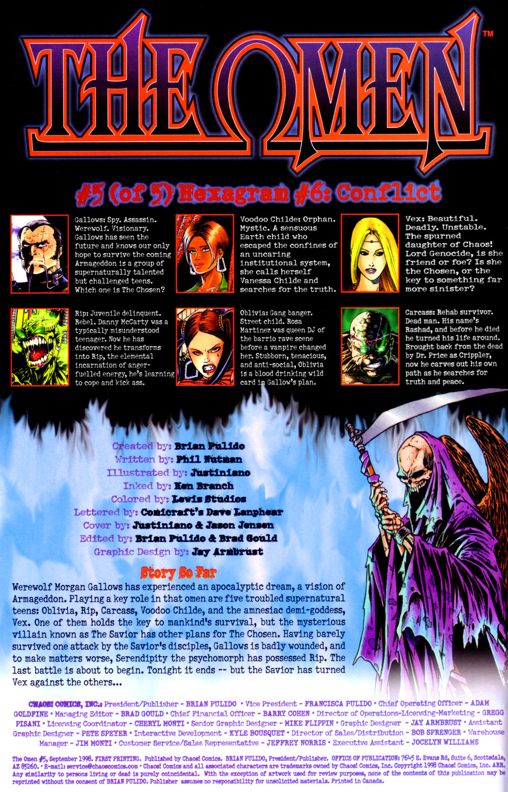 Read online The Omen comic -  Issue #5 - 2