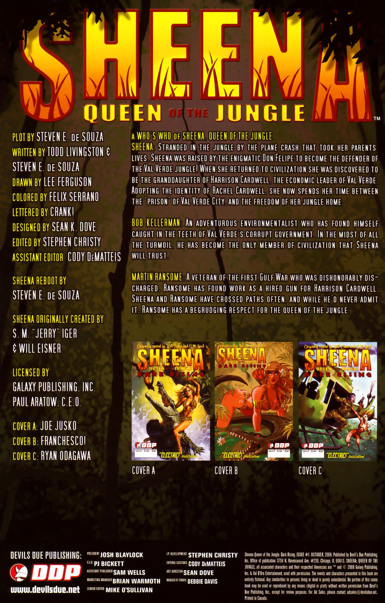 Read online Sheena Queen of the Jungle: Dark Rising comic -  Issue #1 - 2