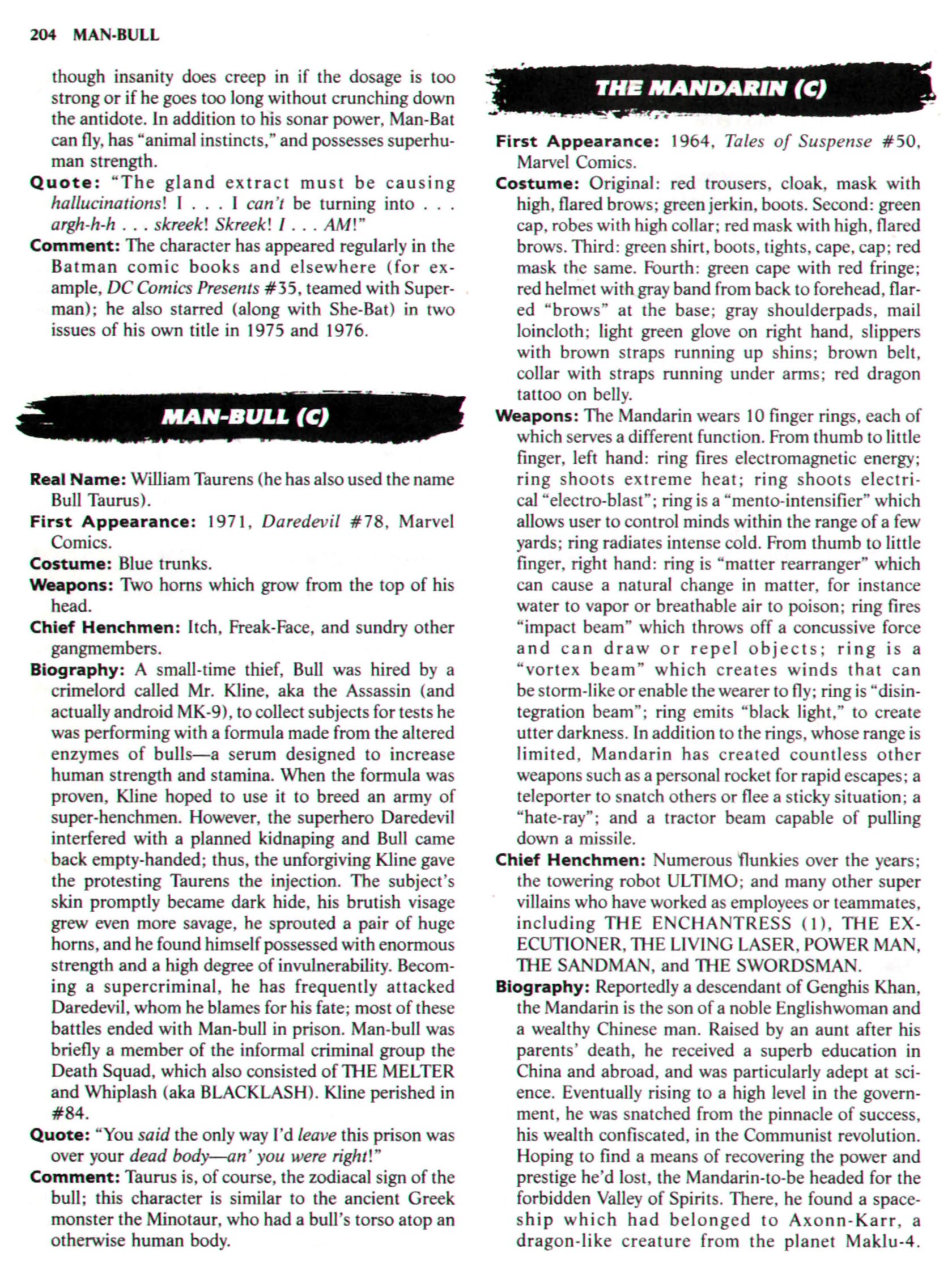 Read online The Encyclopedia of Super Villains comic -  Issue # TPB (Part 1) - 230