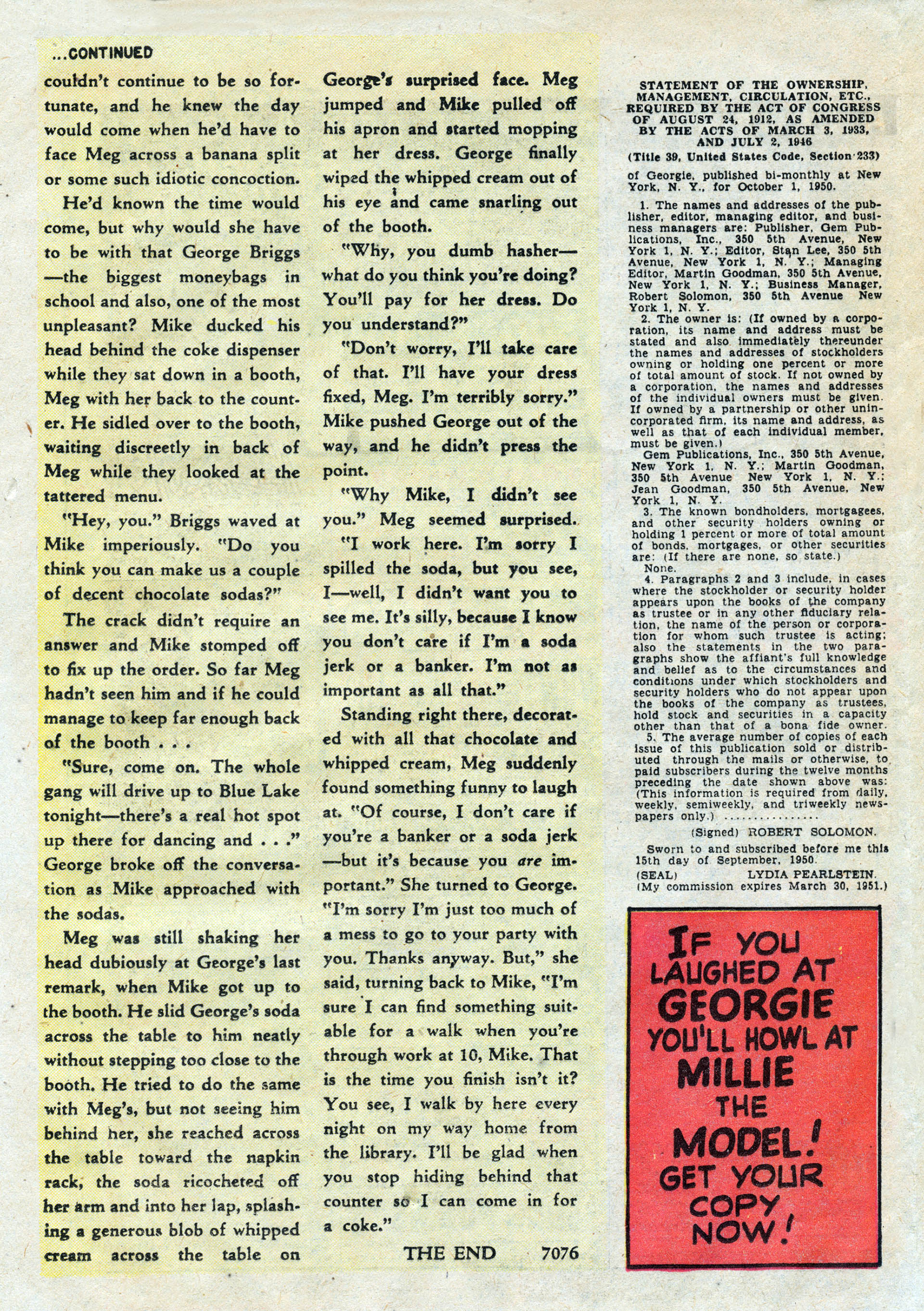 Read online Georgie Comics (1949) comic -  Issue #31 - 20