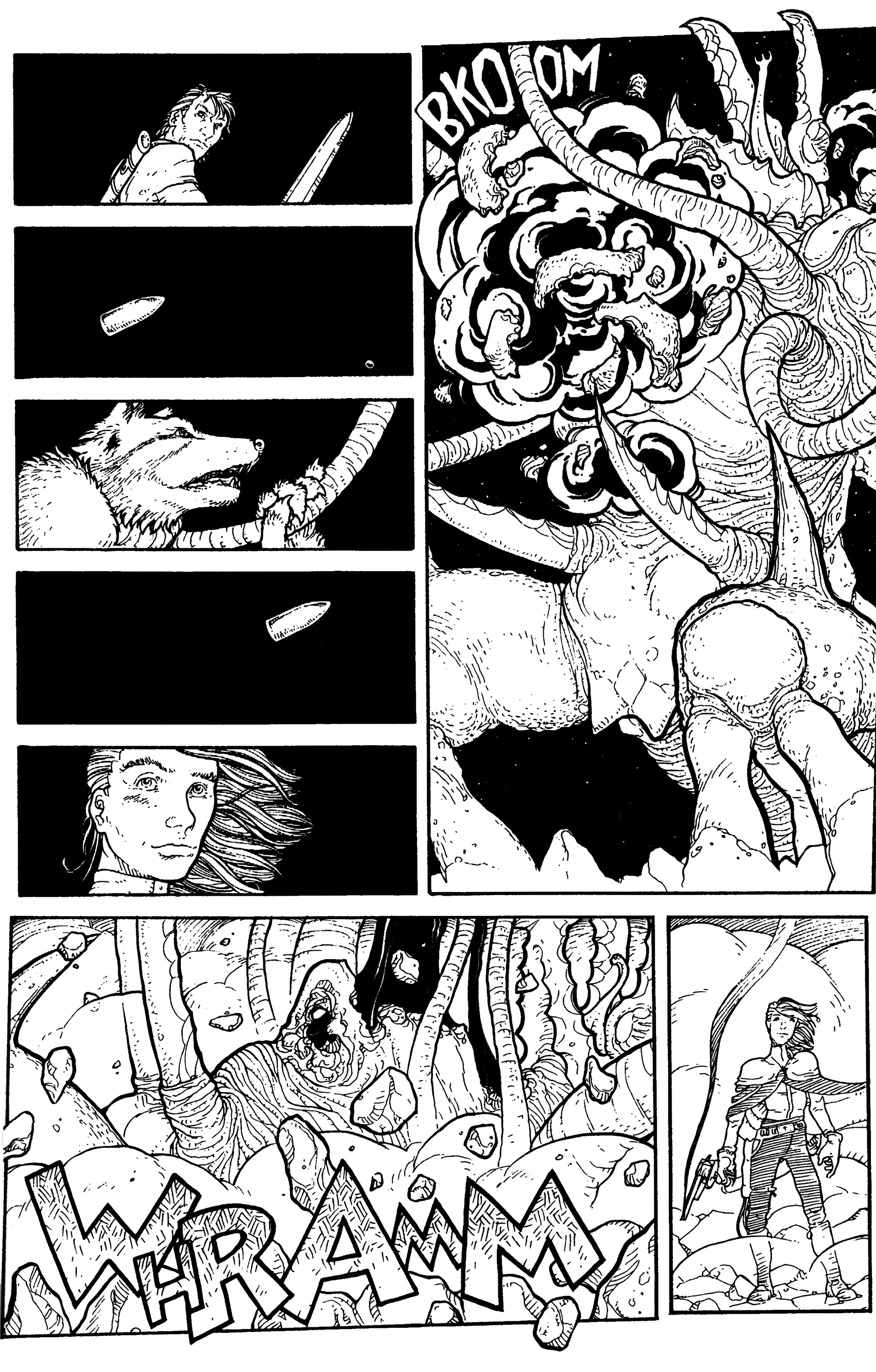 Read online Warrior Nun: Black & White comic -  Issue #17 - 21