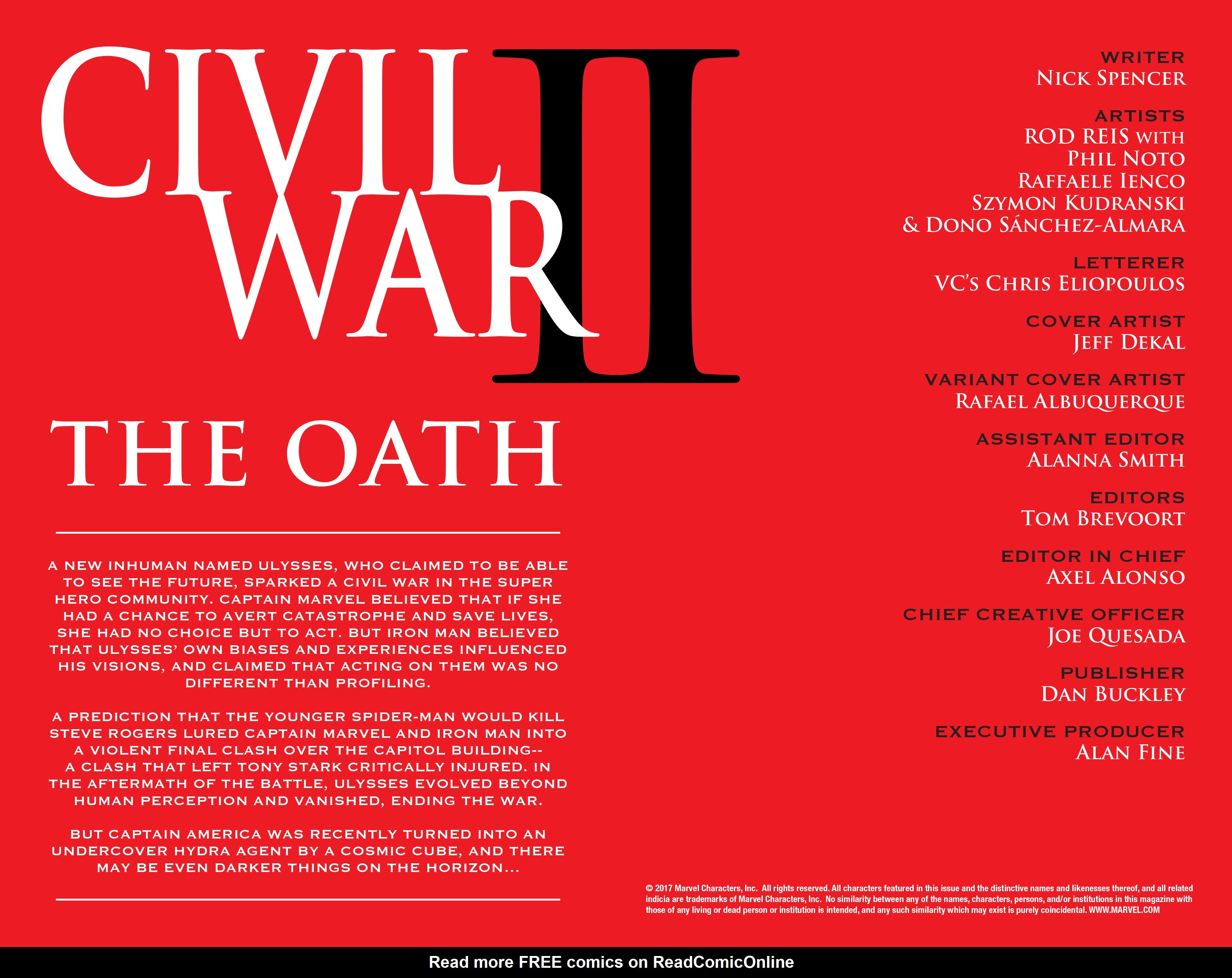 Read online Civil War II: The Oath comic -  Issue # Full - 6