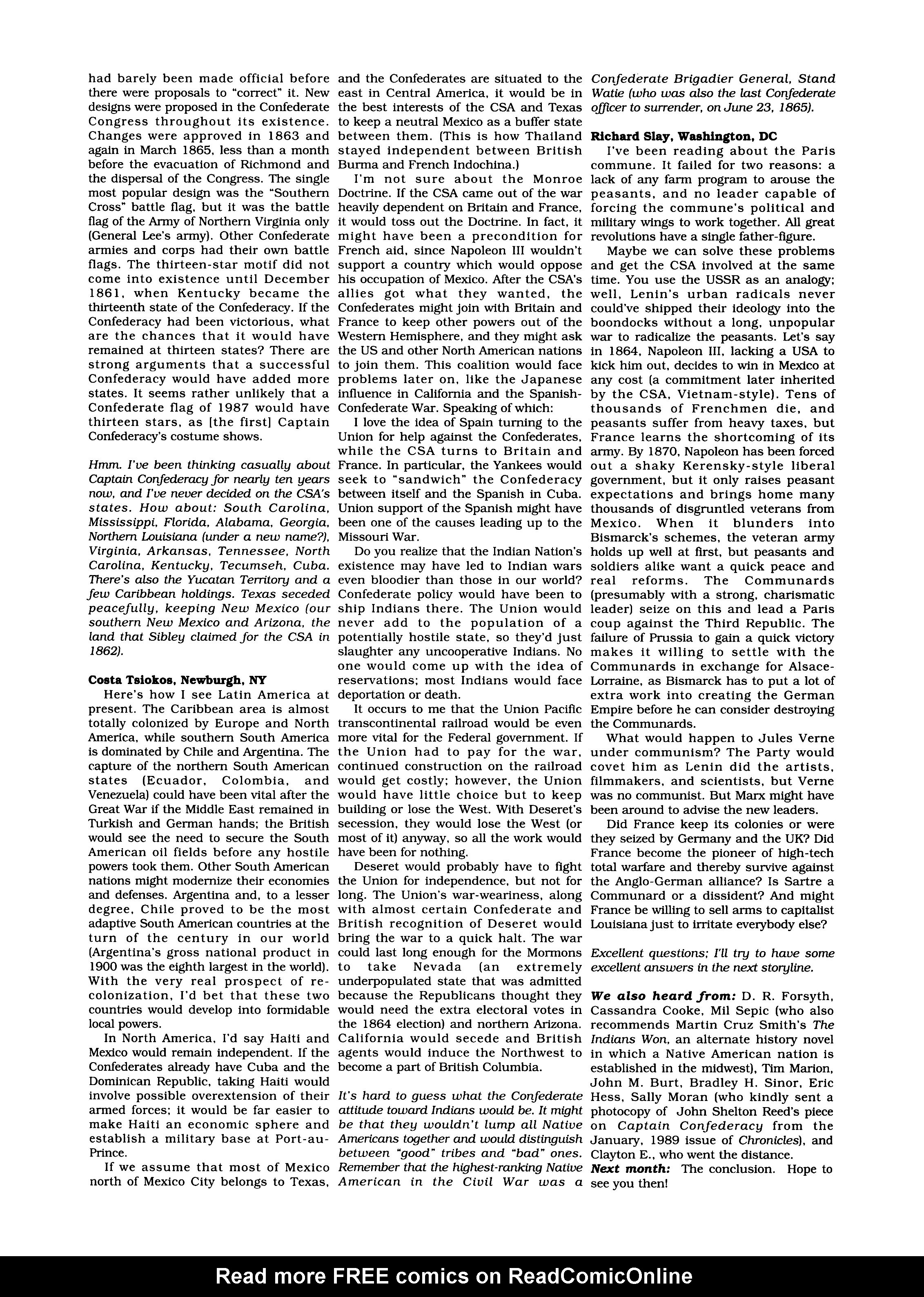 Read online Captain Confederacy (1991) comic -  Issue #3 - 32