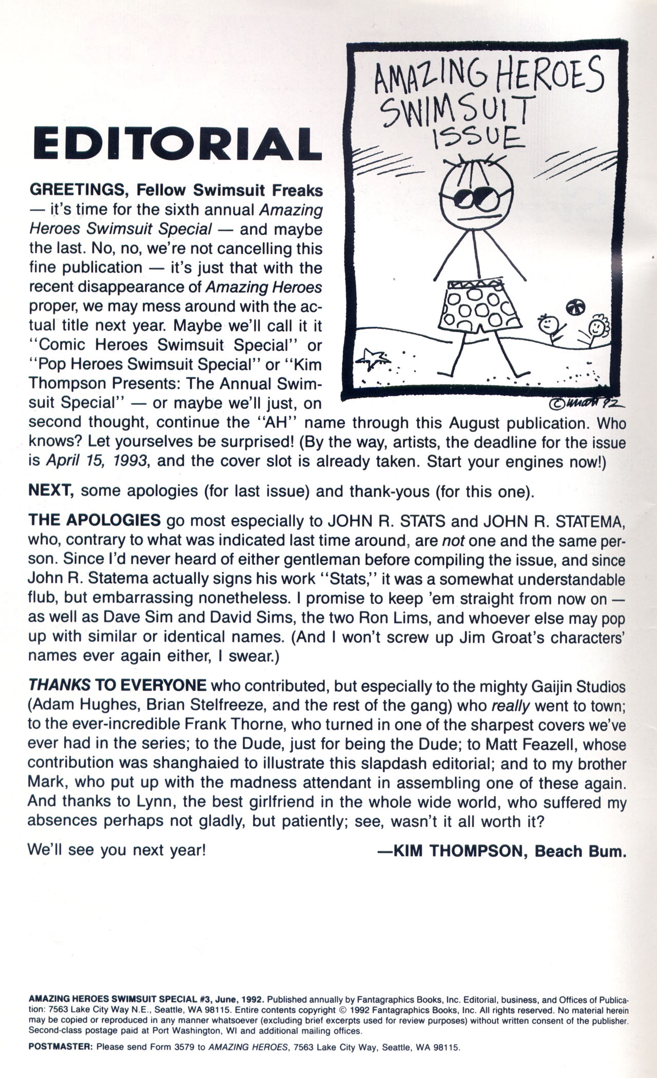 Read online Amazing Heroes Swimsuit Special comic -  Issue # TPB 3 - 2