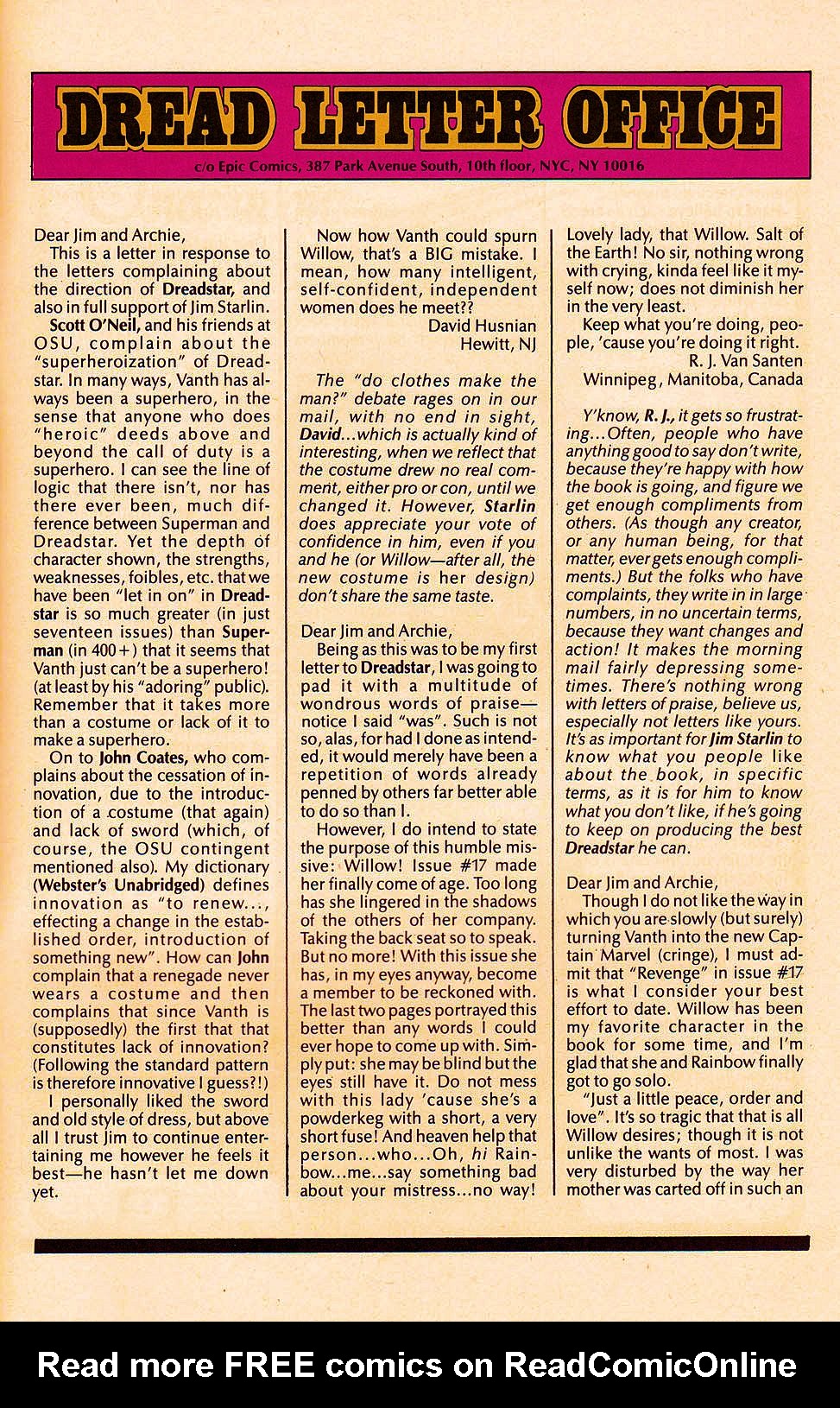 Read online Dreadstar comic -  Issue #19 - 32