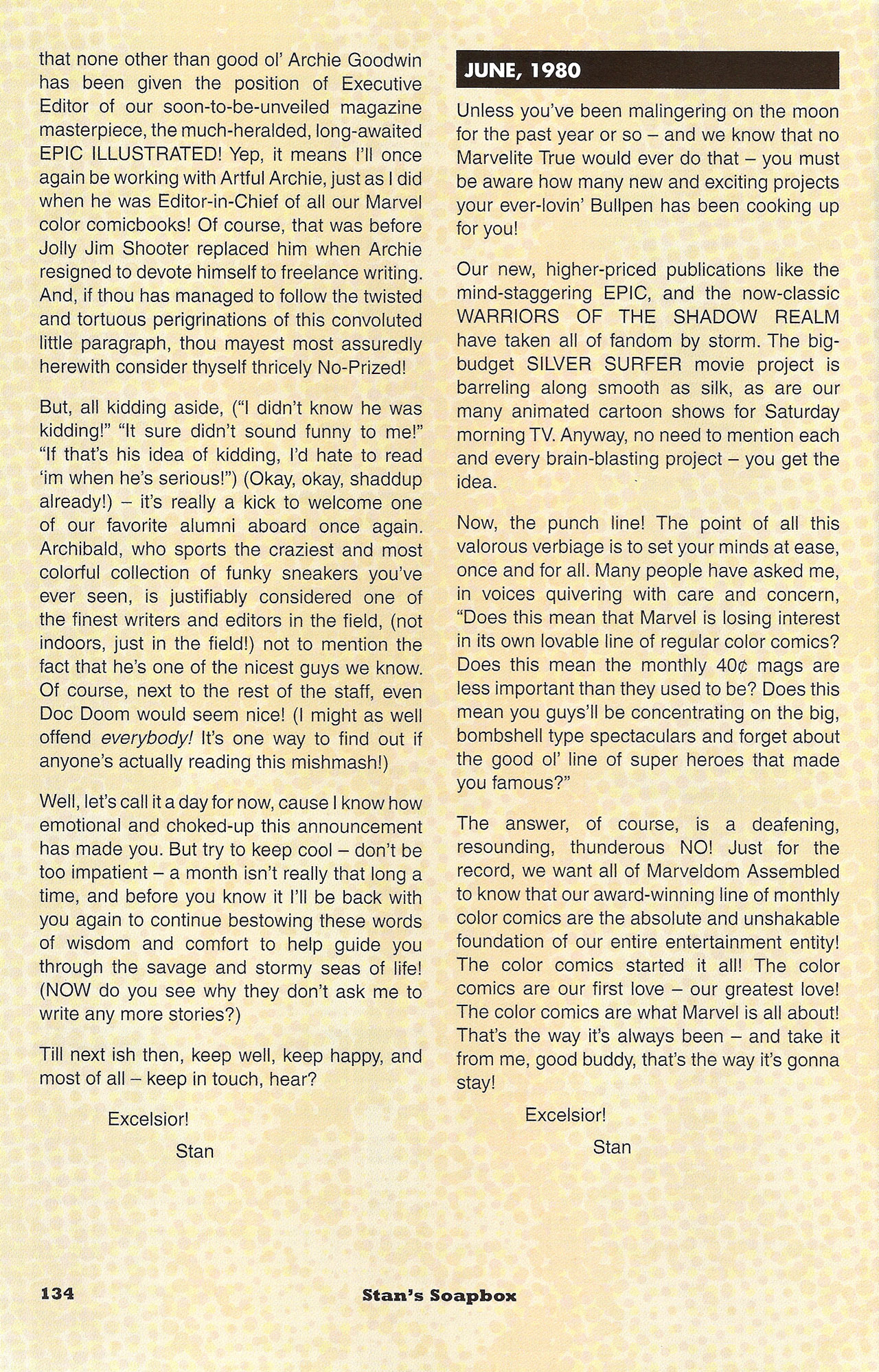 Read online Stan's Soapbox: The Collection comic -  Issue # TPB - 117