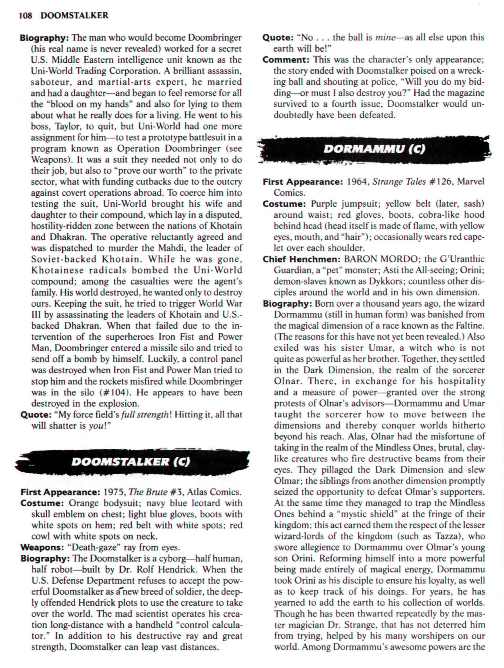 Read online The Encyclopedia of Super Villains comic -  Issue # TPB (Part 1) - 126