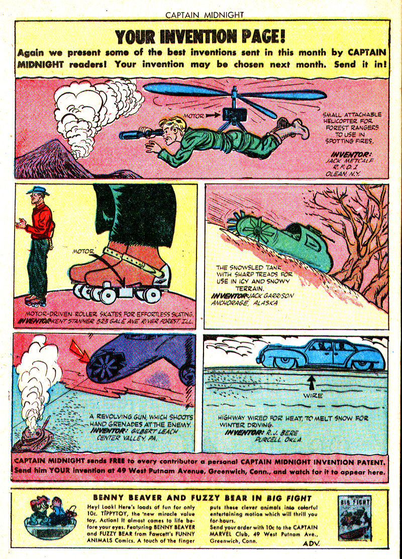 Read online Captain Midnight (1942) comic -  Issue #38 - 39
