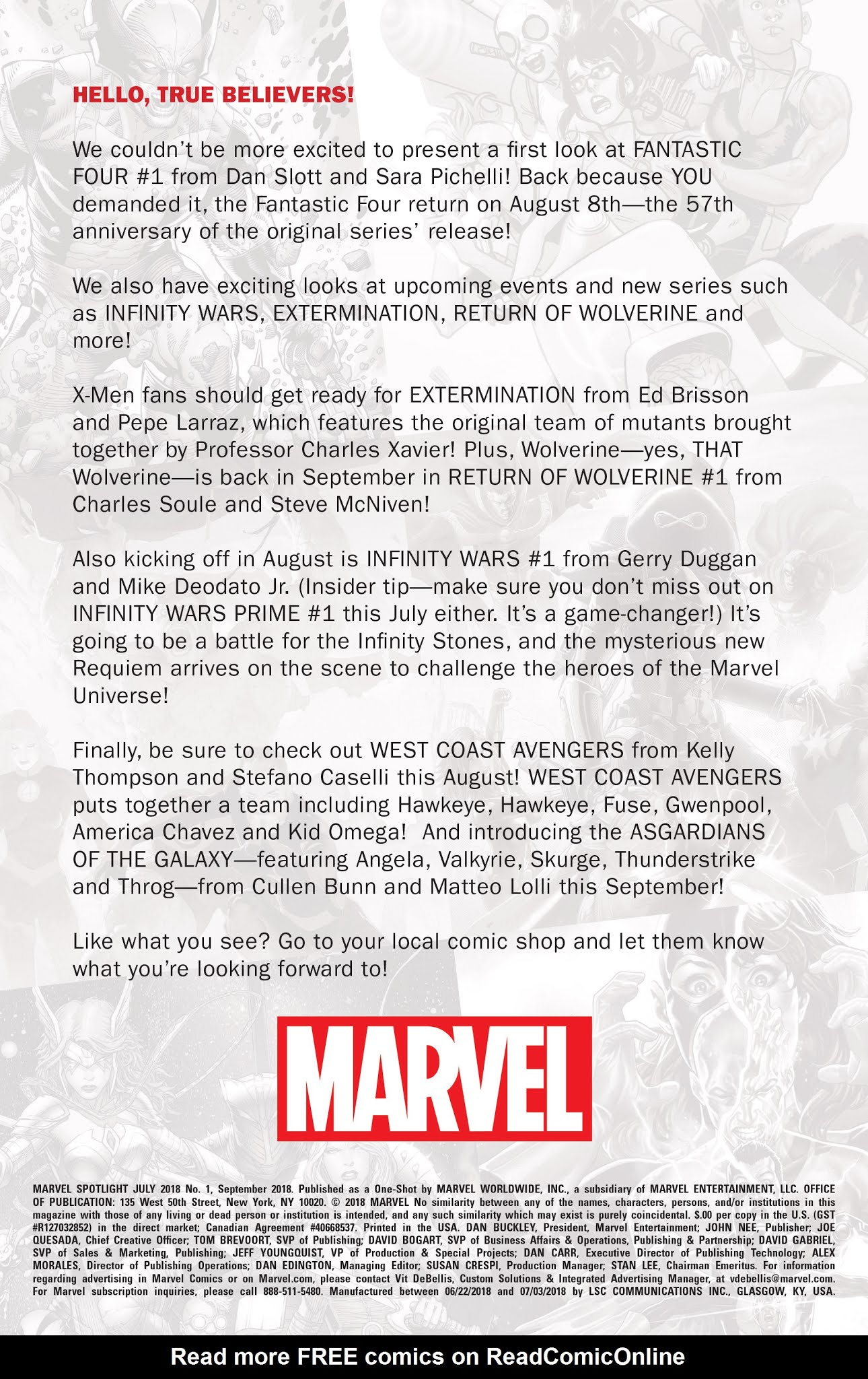 Read online Marvel Spotlight July 2018 comic -  Issue # Full - 2