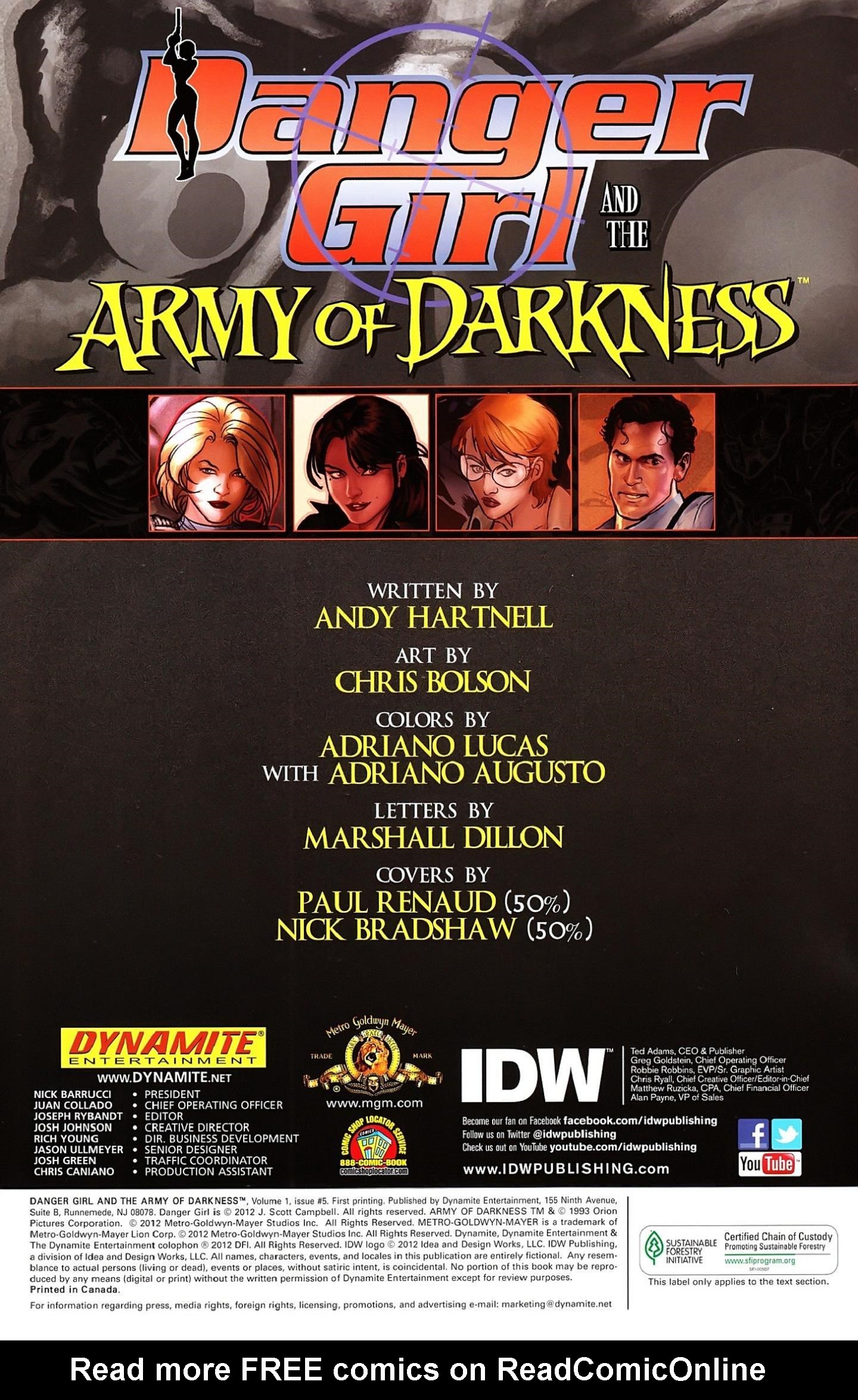 Read online Danger Girl and the Army of Darkness comic -  Issue #5 - 3