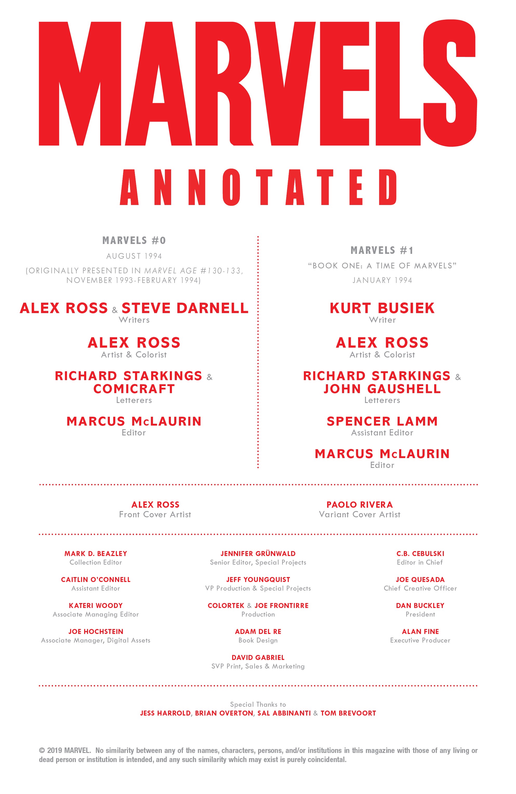 Read online Marvels Annotated comic -  Issue #1 - 2