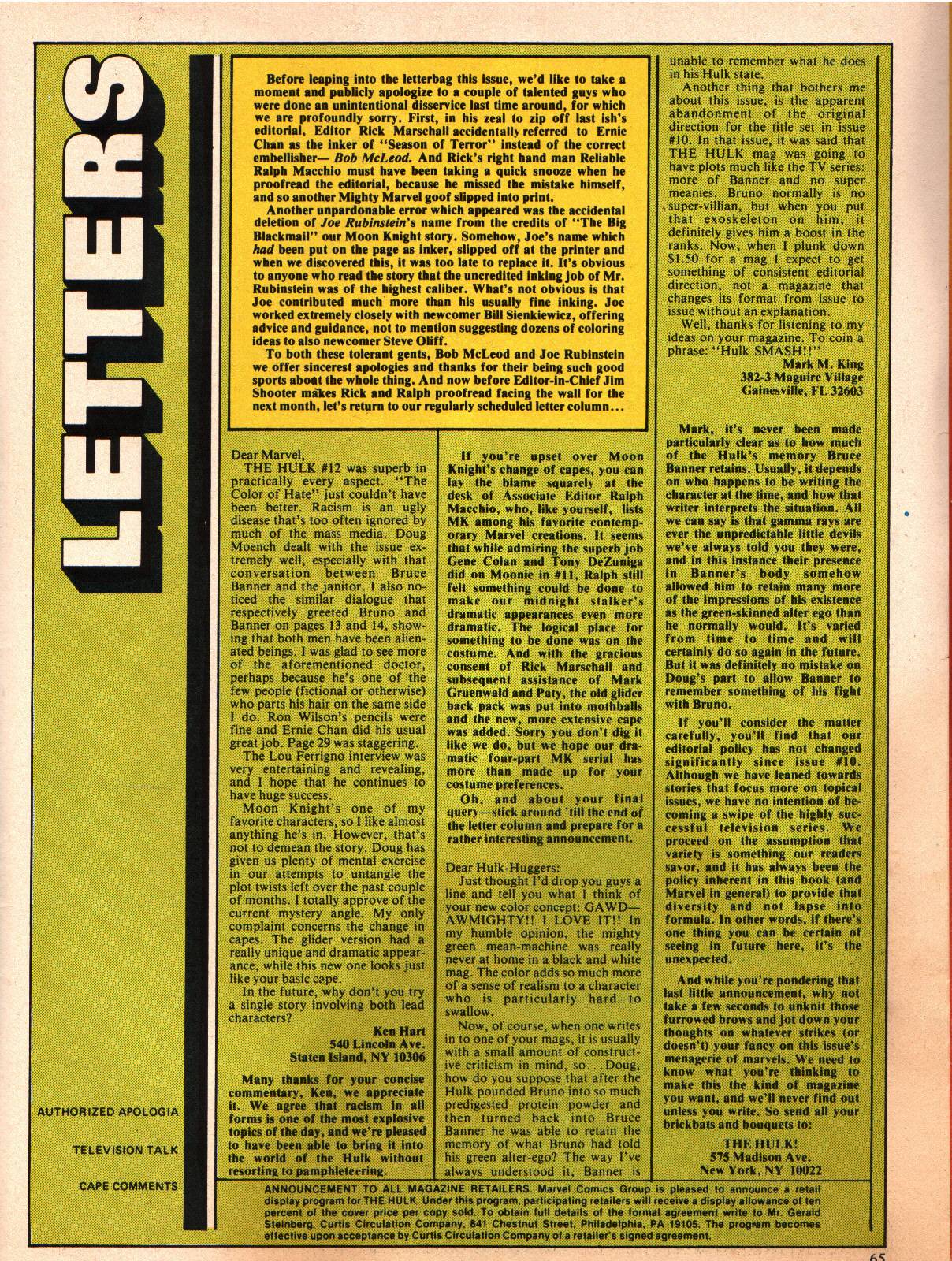 Read online Hulk (1978) comic -  Issue #14 - 66