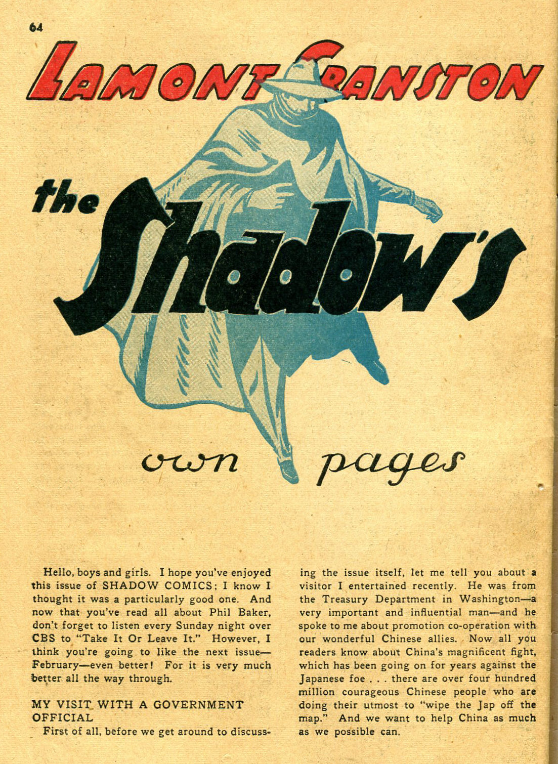 Read online Shadow Comics comic -  Issue #22 - 64