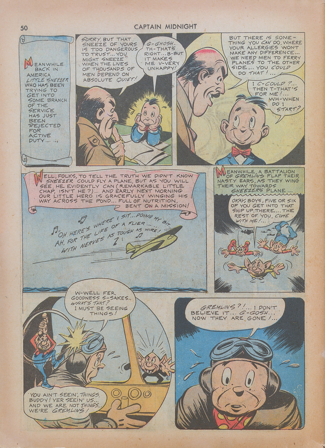 Read online Captain Midnight (1942) comic -  Issue #7 - 50