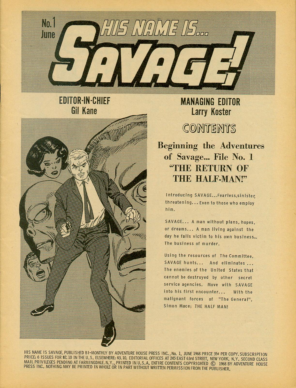 Read online His Name is Savage comic -  Issue # Full - 3