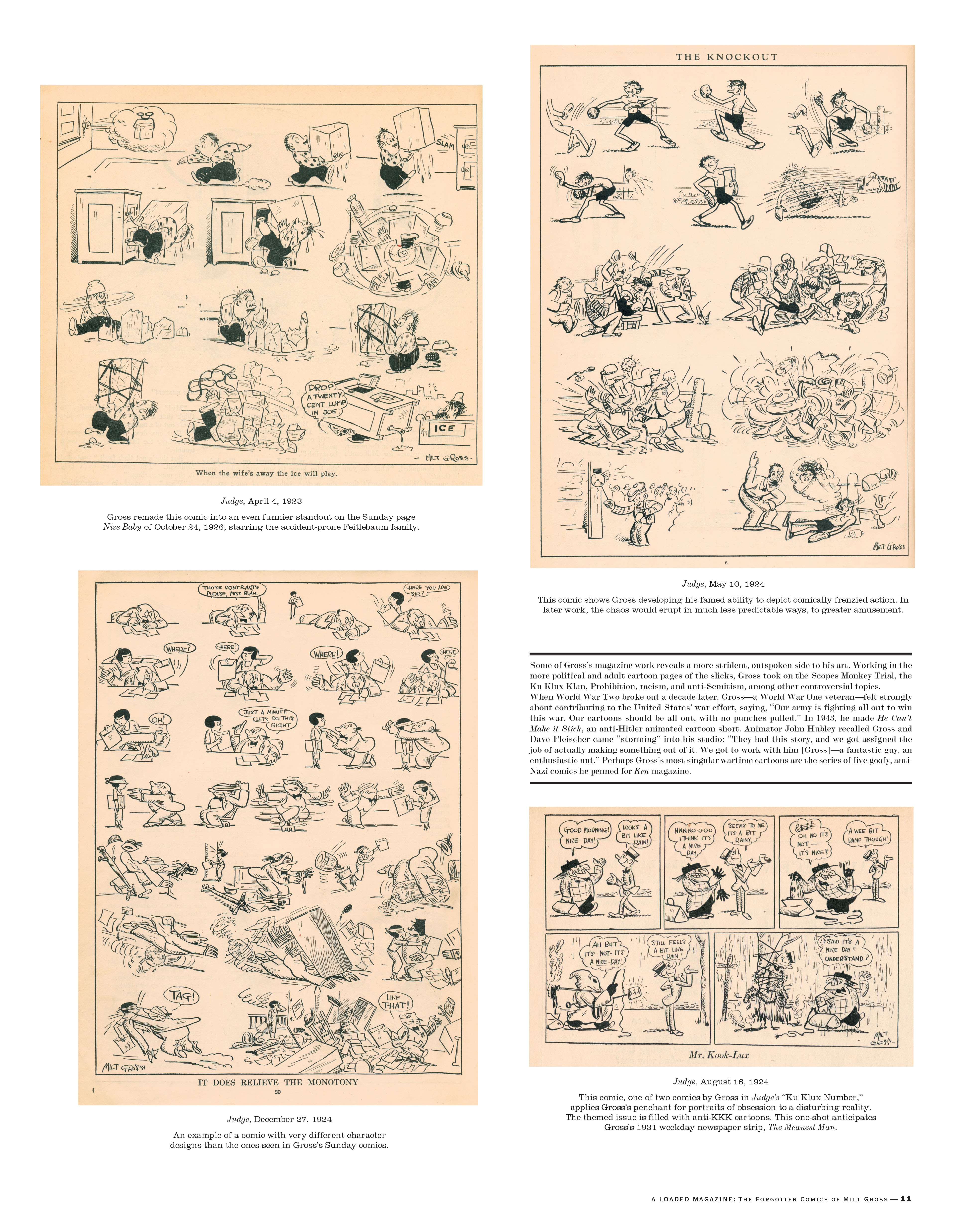 Read online Gross Exaggerations: The Meshuga Comic Strips of Milt Gross comic -  Issue # TPB - 11