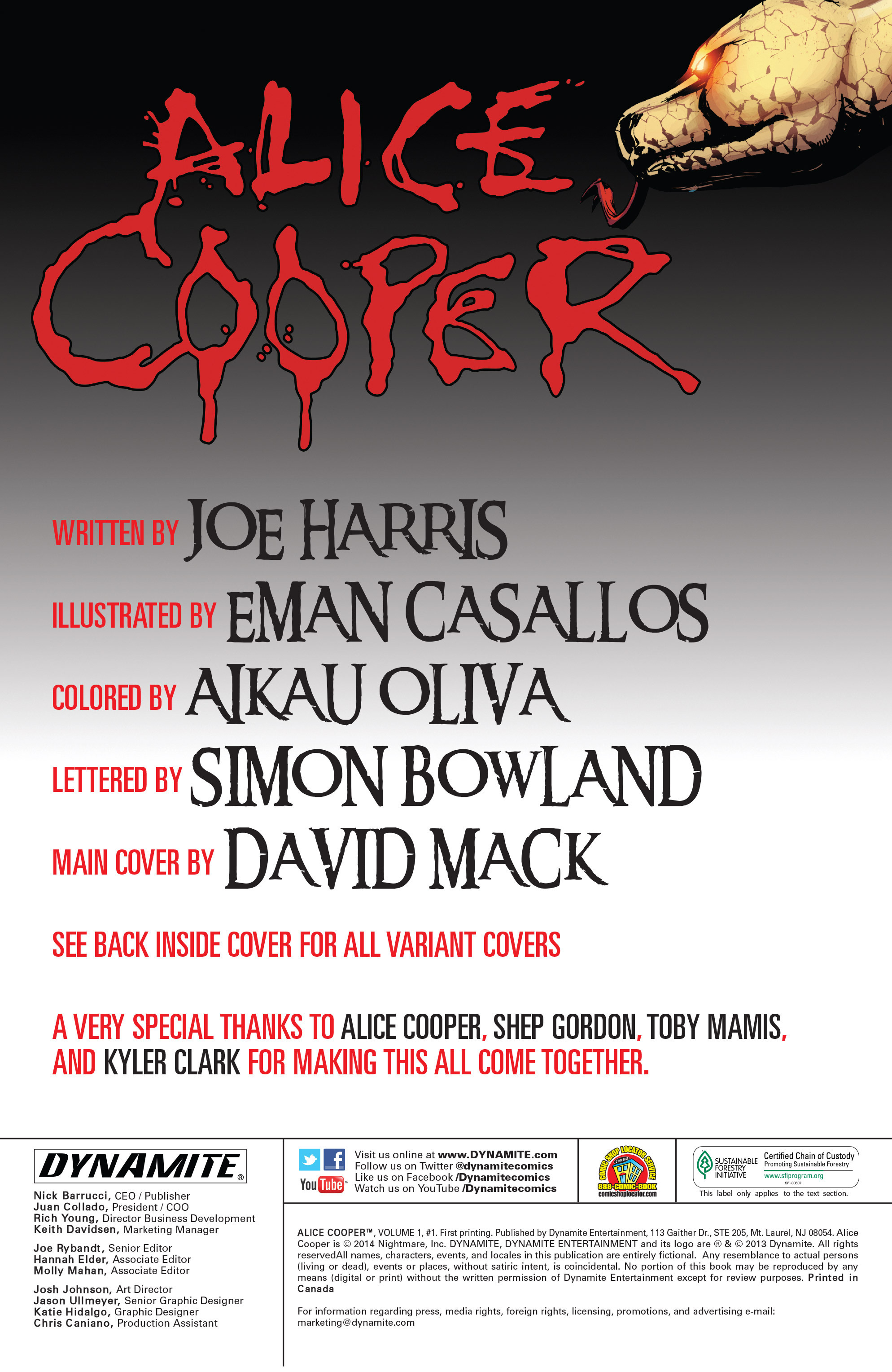 Read online Alice Cooper comic -  Issue #1 - 2