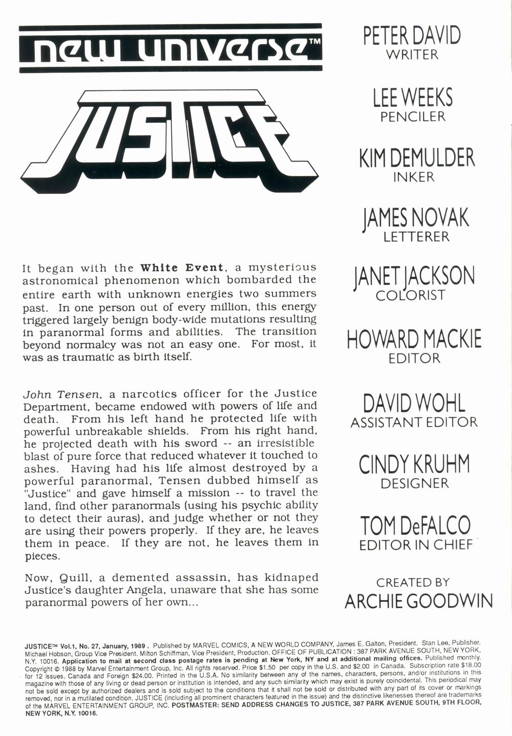 Read online Justice (1986) comic -  Issue #27 - 2