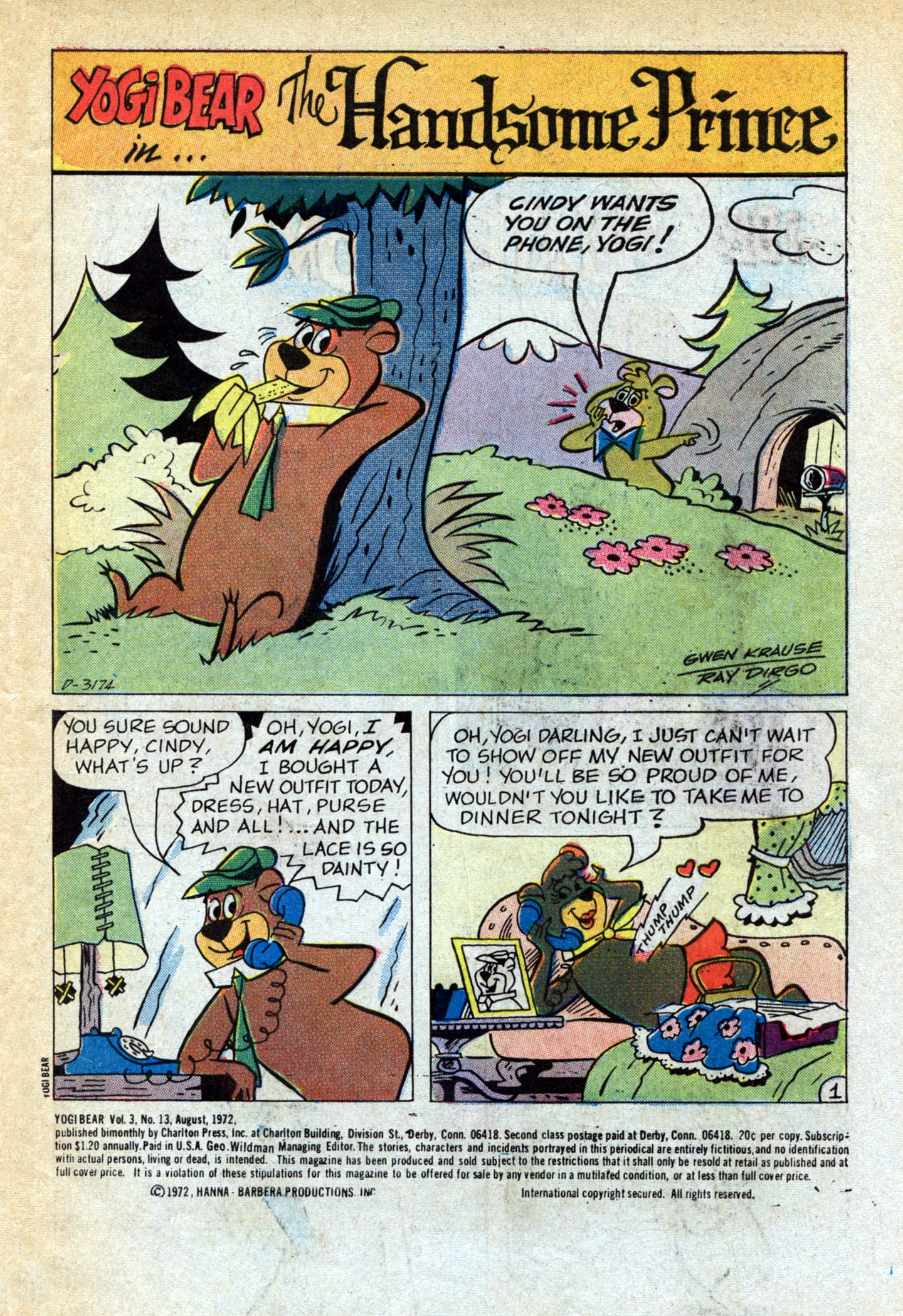 Read online Yogi Bear (1970) comic -  Issue #13 - 3