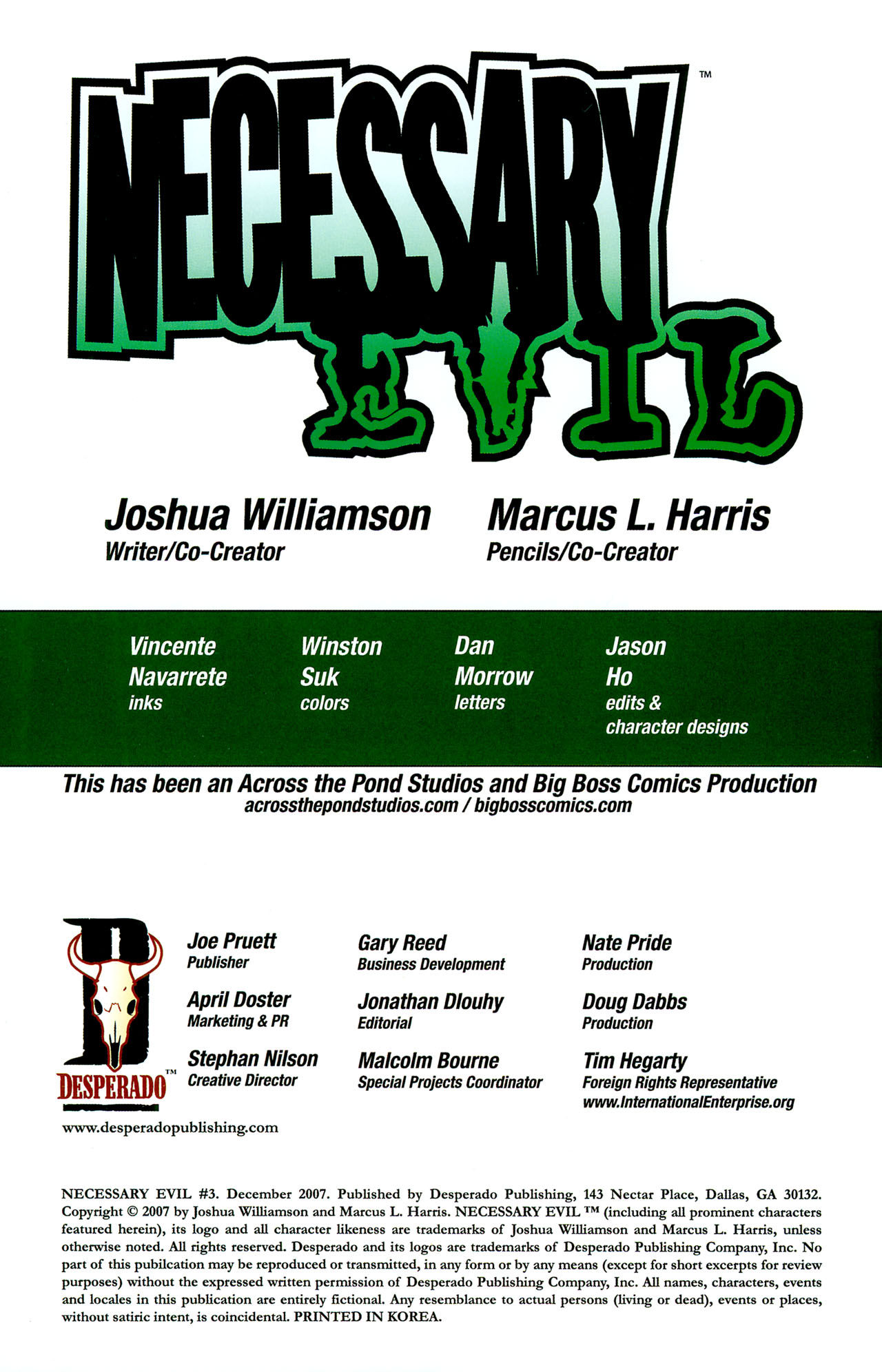 Read online Necessary Evil comic -  Issue #3 - 2
