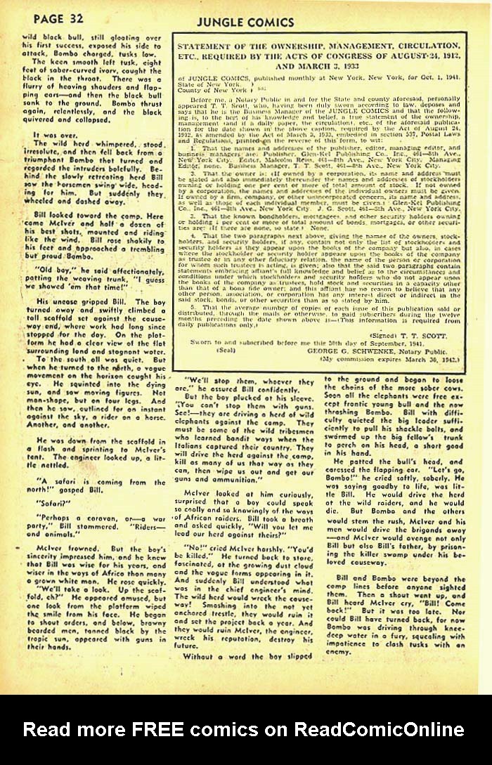 Read online Jungle Comics comic -  Issue #25 - 34