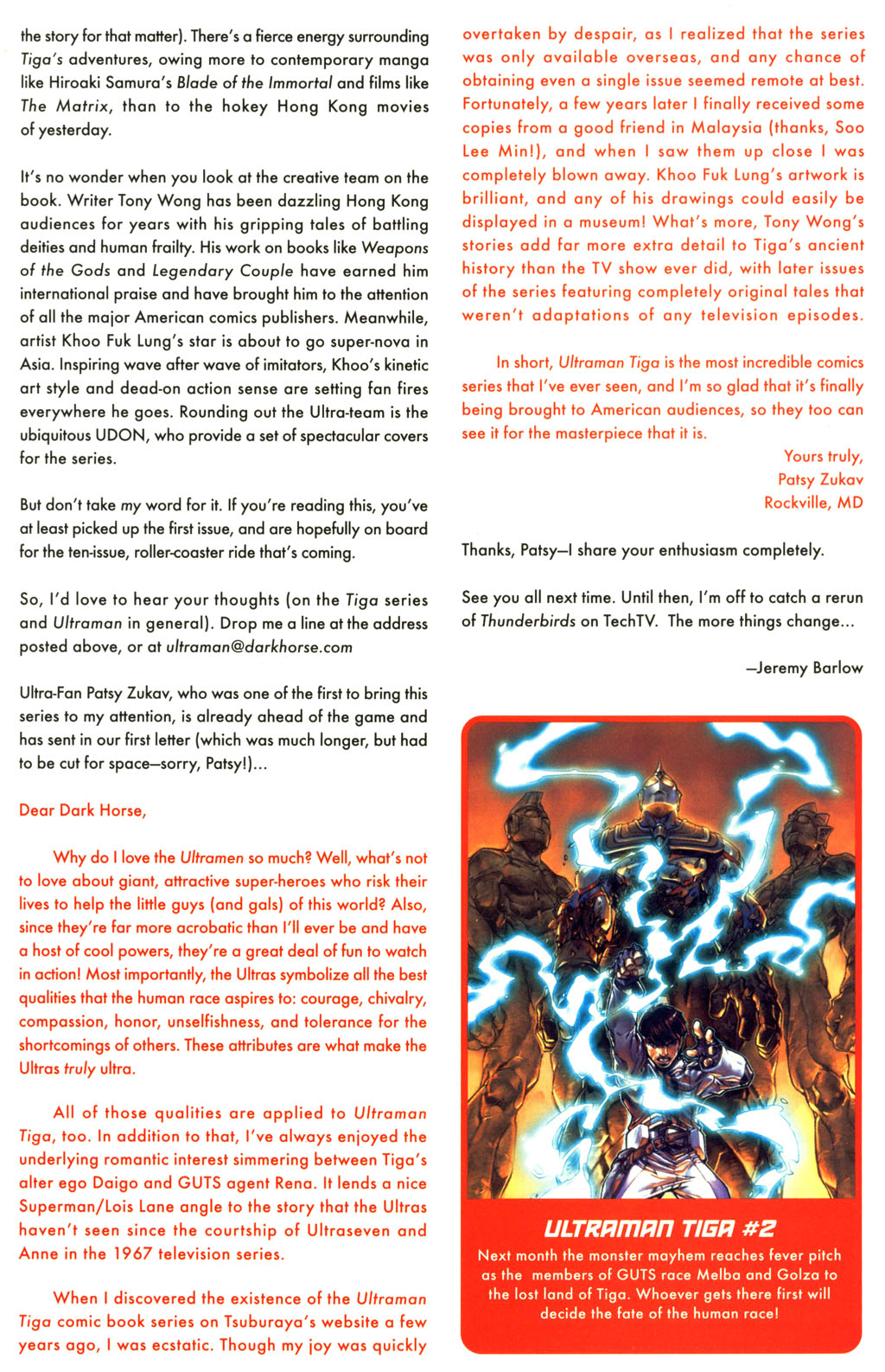 Read online Ultraman Tiga comic -  Issue #1 - 32