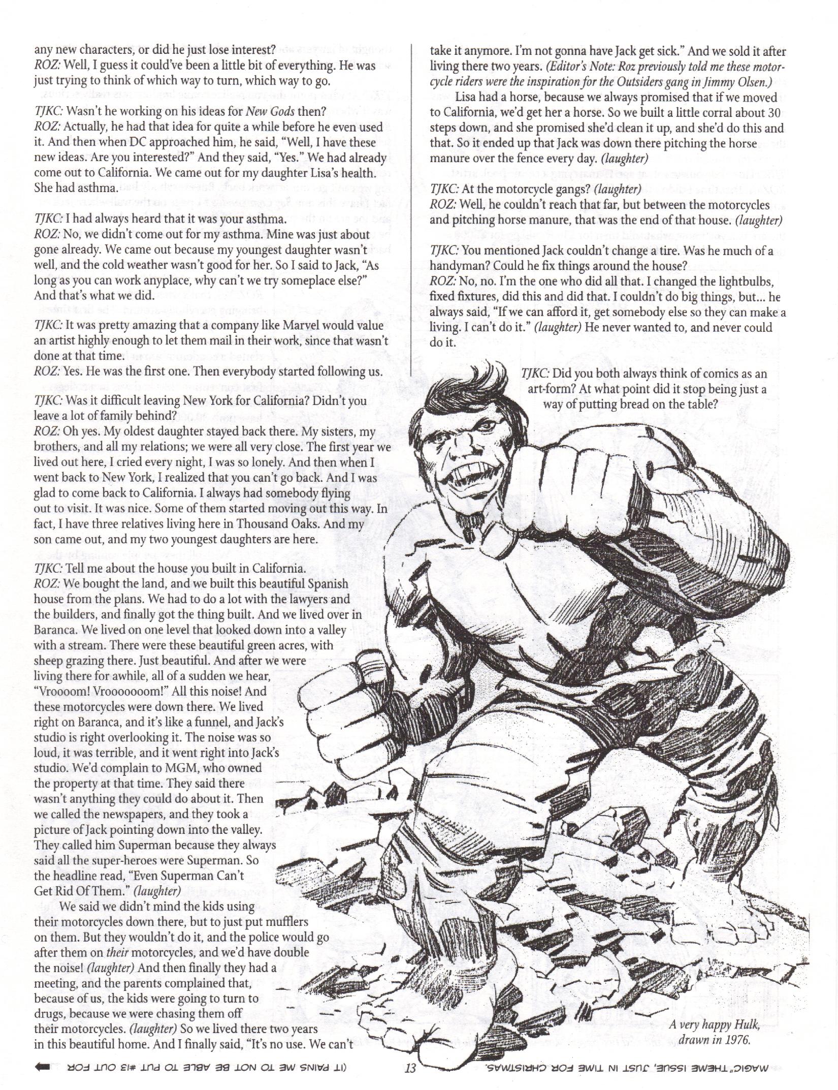 Read online The Jack Kirby Collector comic -  Issue #10 - 13