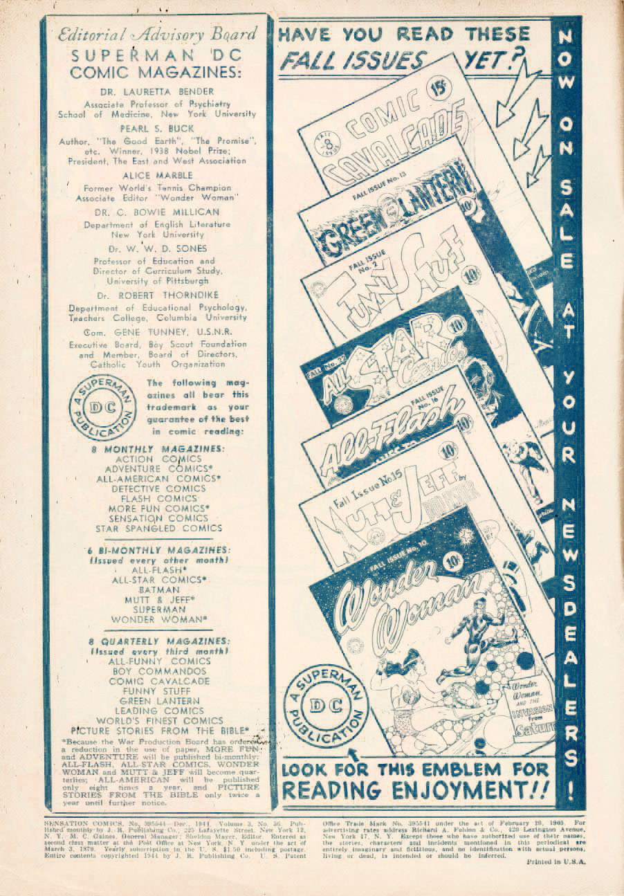 Read online Sensation (Mystery) Comics comic -  Issue #36 - 2