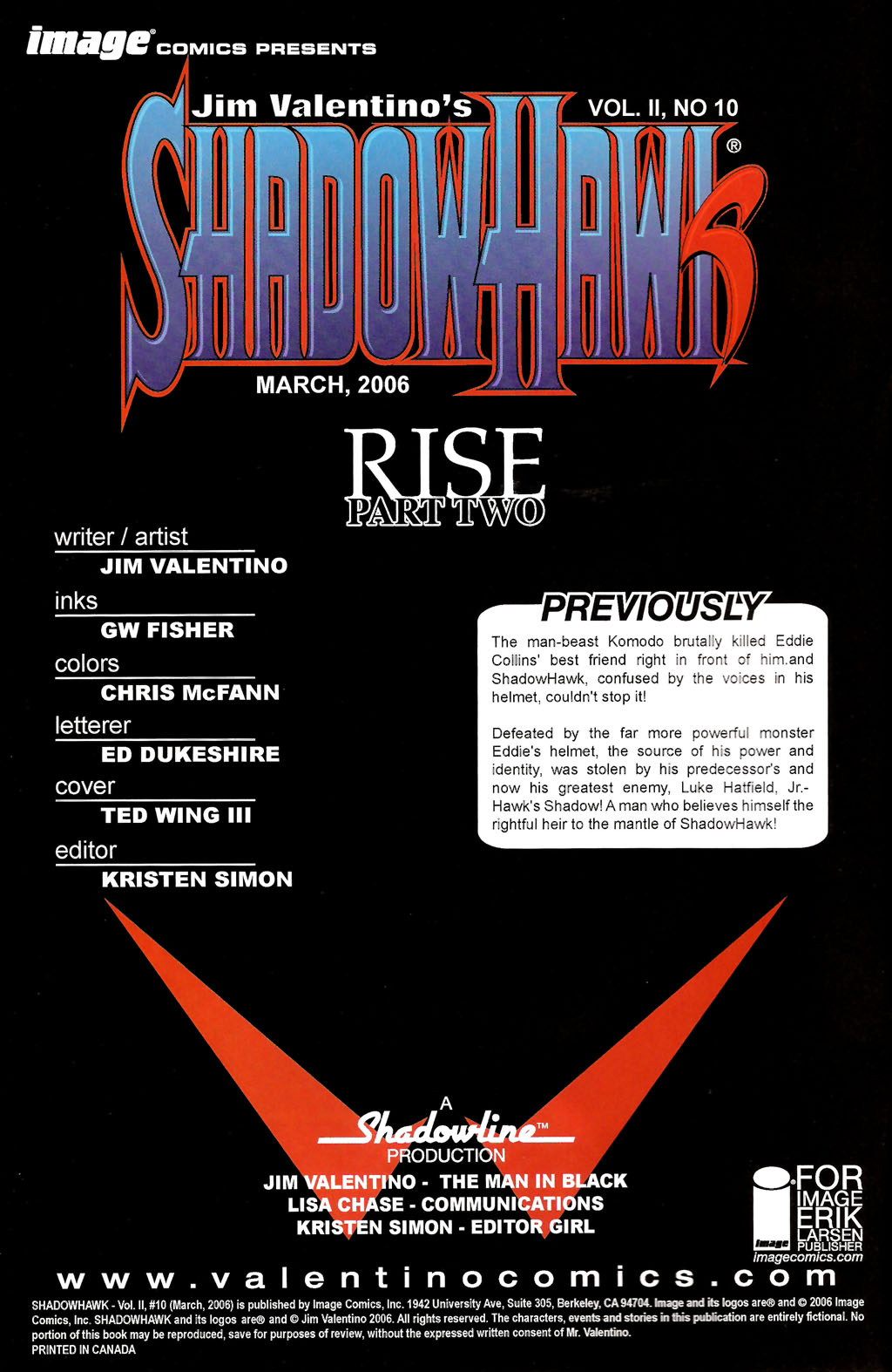 Read online ShadowHawk (2005) comic -  Issue #10 - 2
