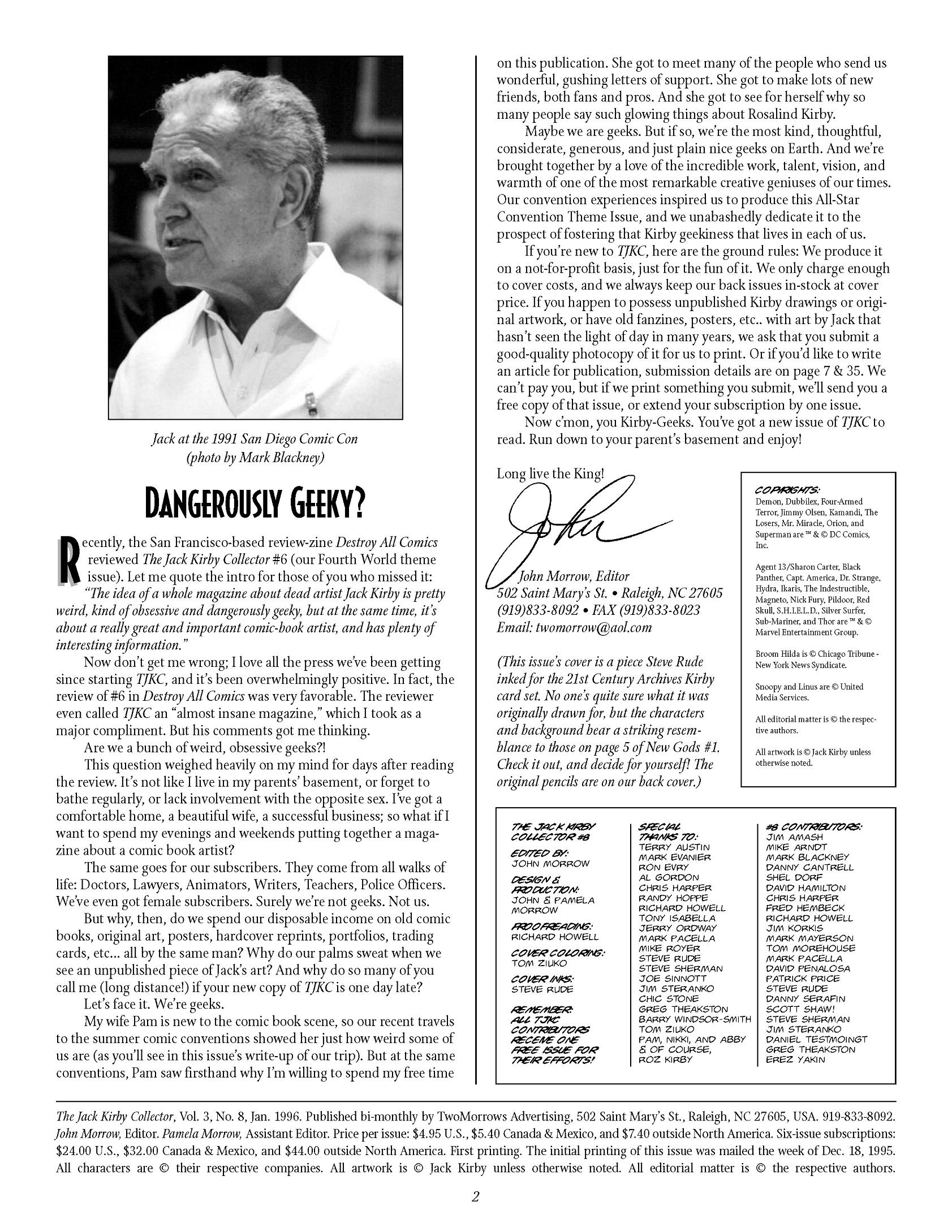 Read online The Jack Kirby Collector comic -  Issue #8 - 2