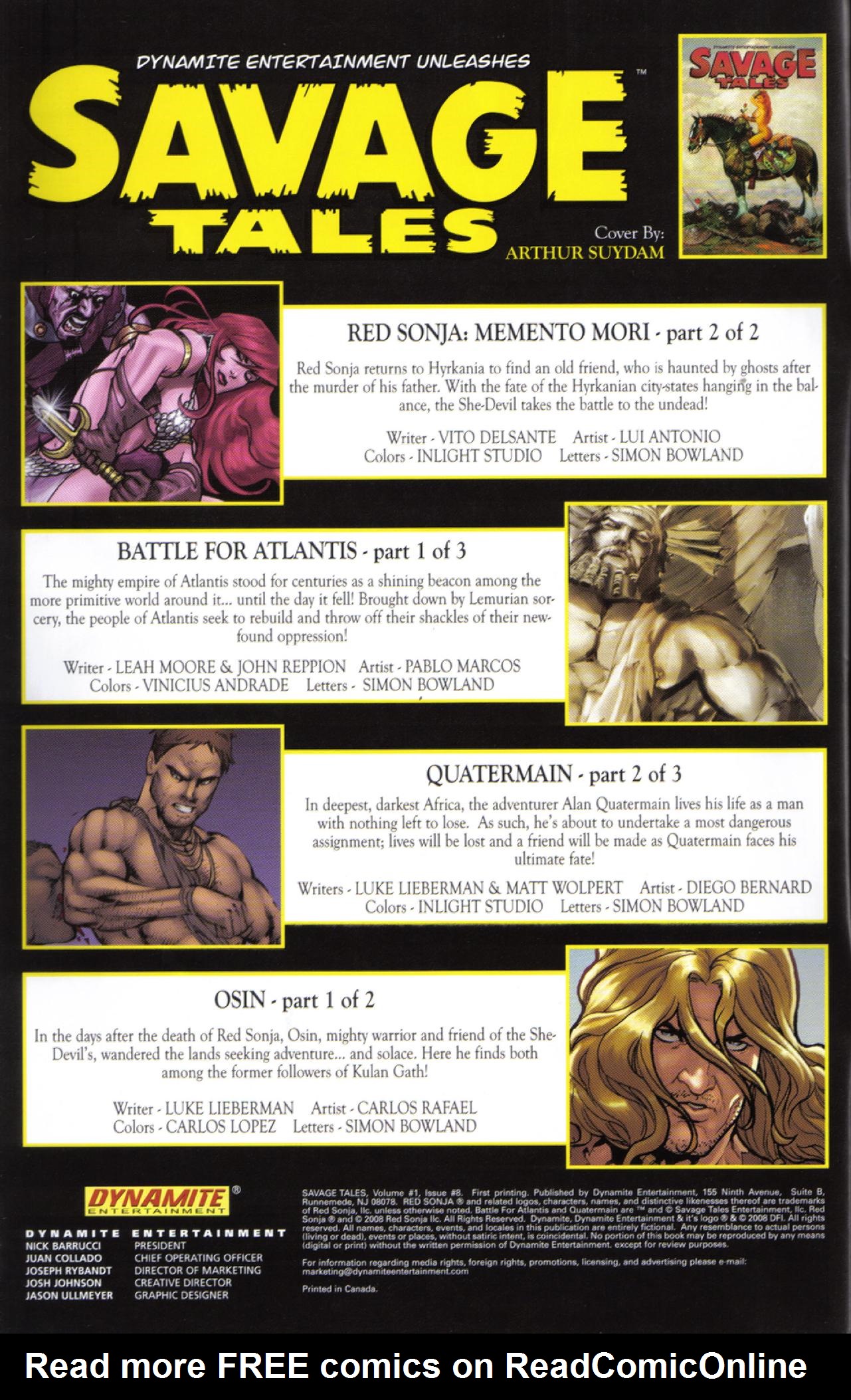 Read online Savage Tales (2007) comic -  Issue #8 - 2