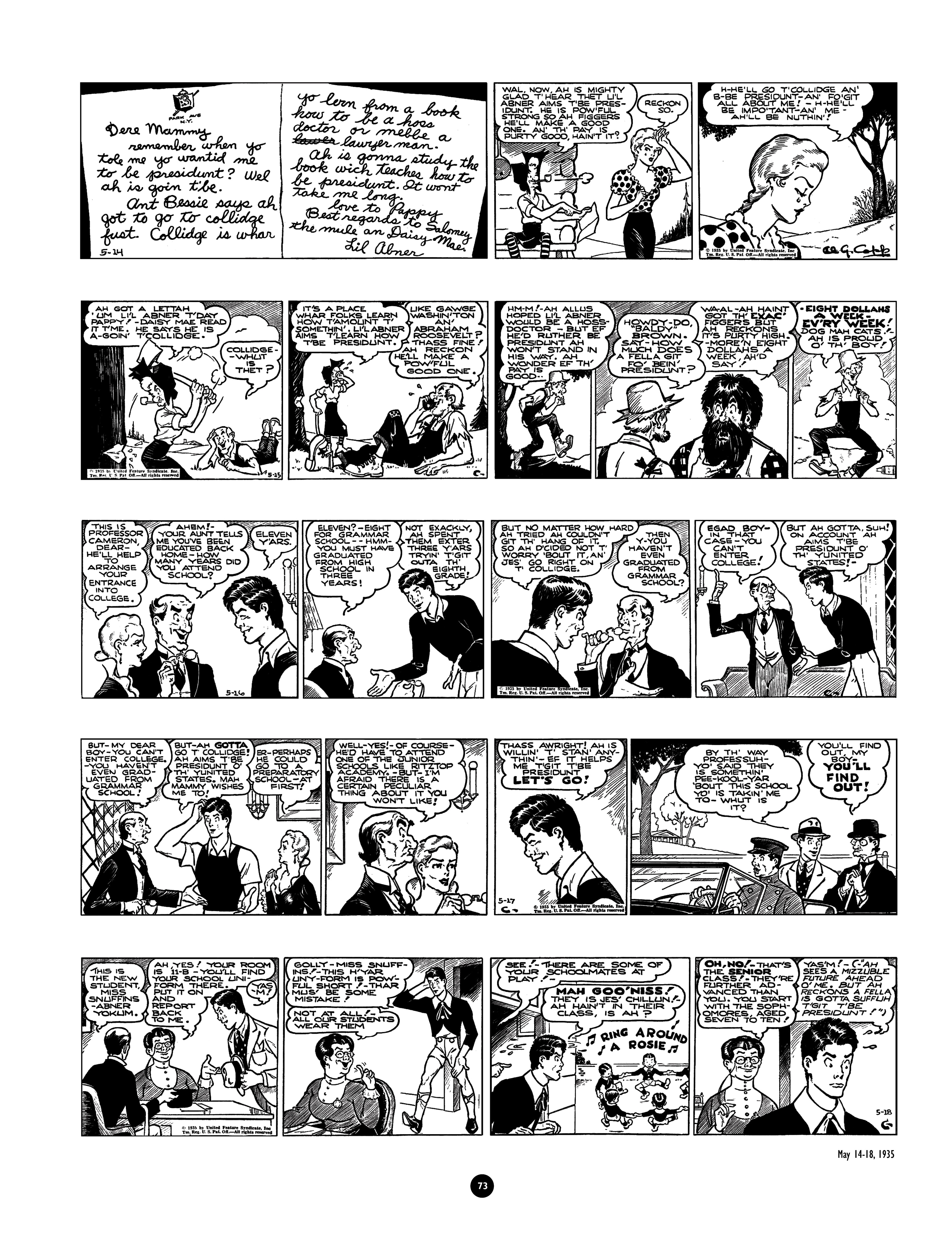 Read online Al Capp's Li'l Abner Complete Daily & Color Sunday Comics comic -  Issue # TPB 1 (Part 1) - 74