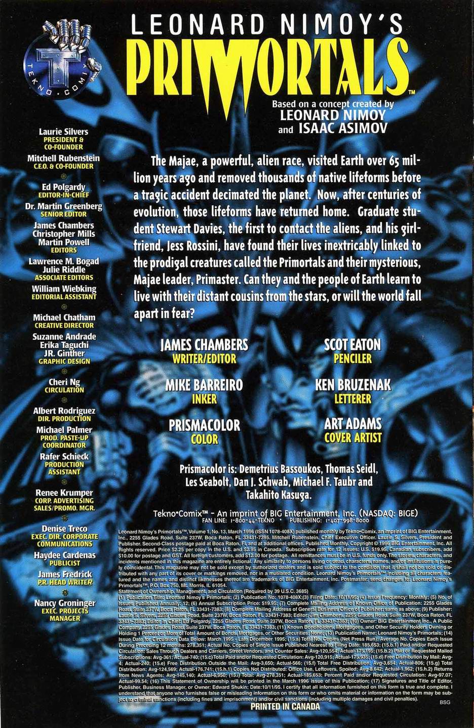 Read online Leonard Nimoy's Primortals (1995) comic -  Issue #13 - 2