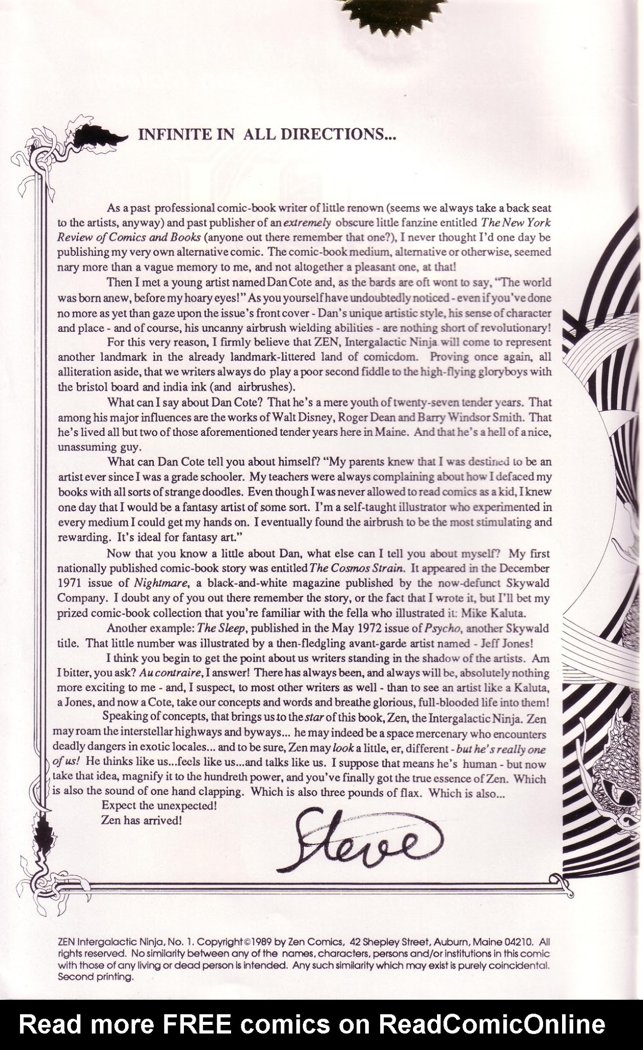 Read online Zen Intergalactic Ninja comic -  Issue #1 - 2