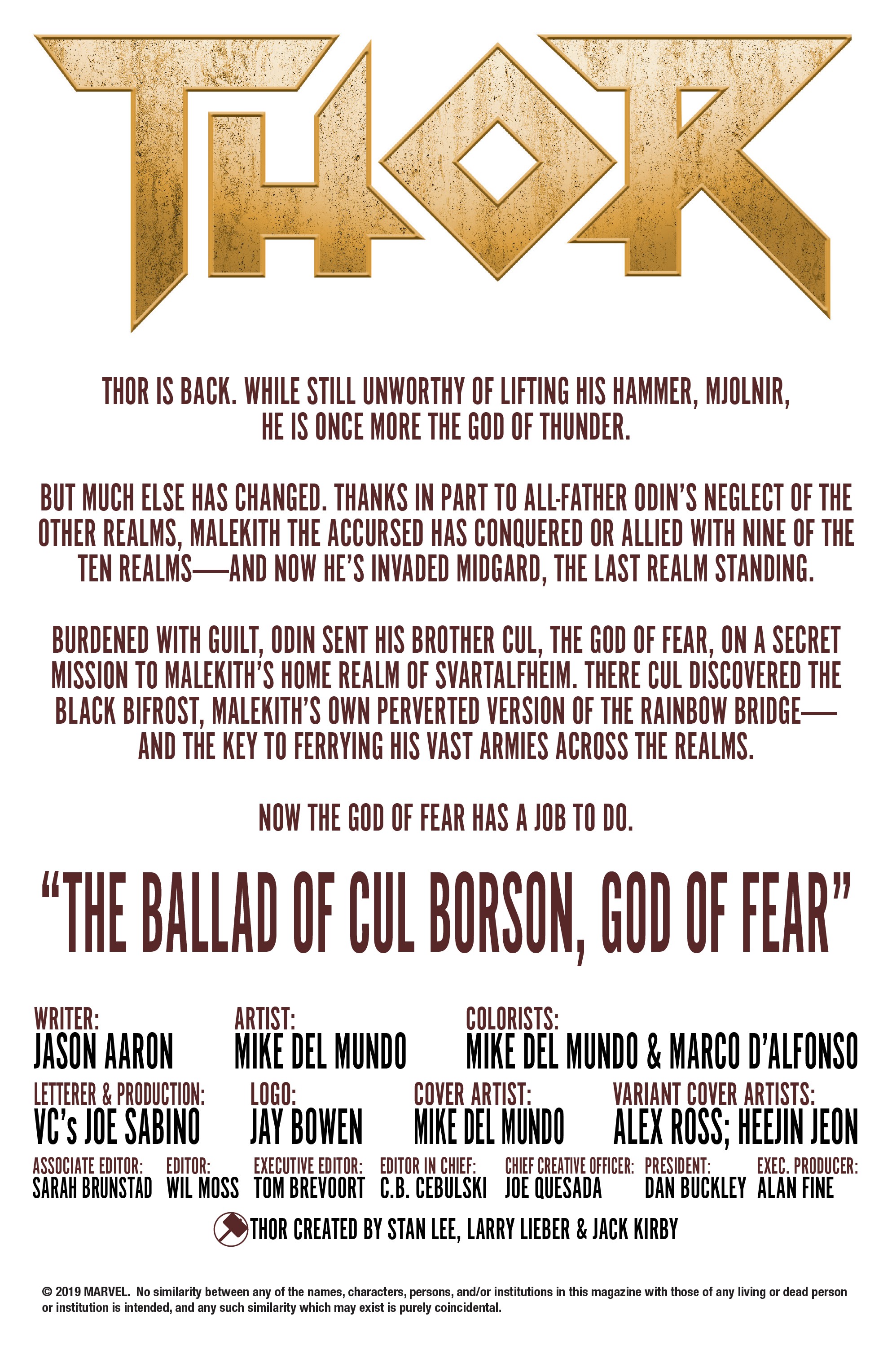 Read online Thor (2018) comic -  Issue #13 - 2