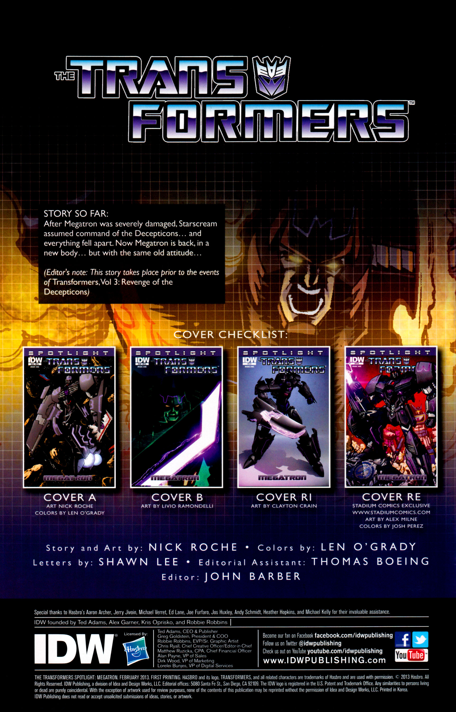 Read online The Transformers Spotlight: Megatron comic -  Issue # Full - 3