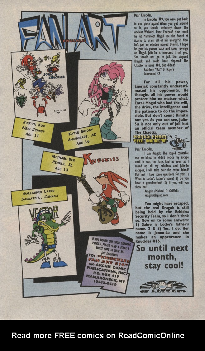 Read online Knuckles the Echidna comic -  Issue #16 - 33