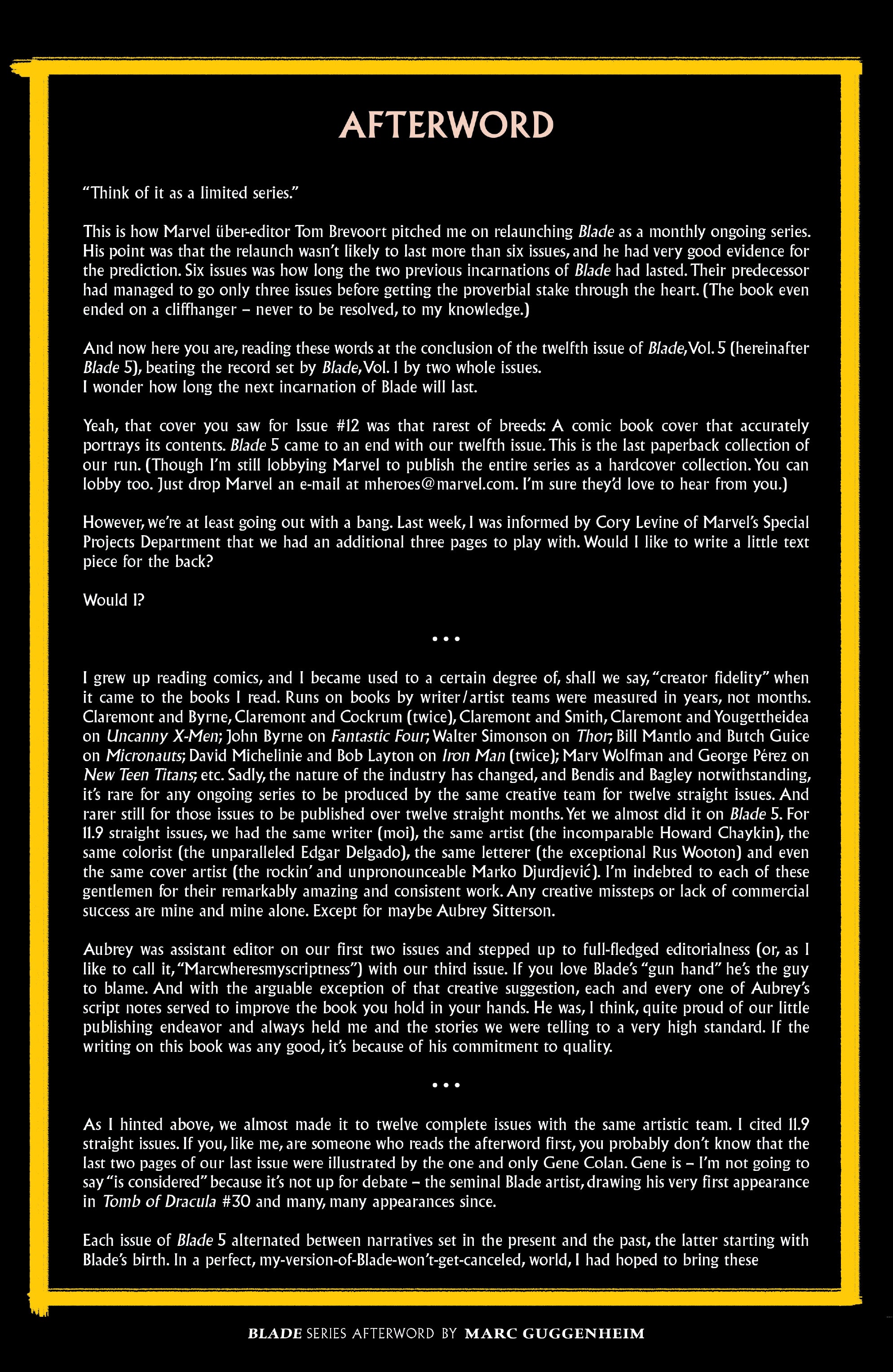 Read online Blade by Marc Guggenheim: The Complete Collection comic -  Issue # TPB (Part 3) - 122