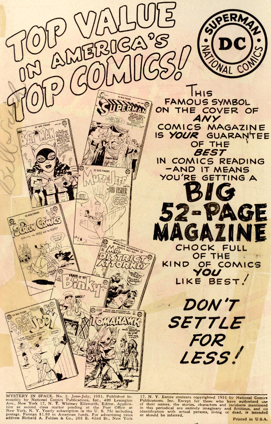 Read online Mystery in Space (1951) comic -  Issue #2 - 2