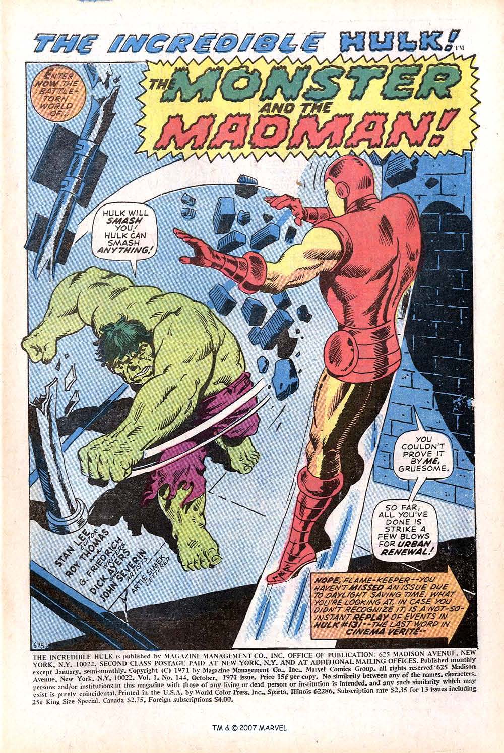 Read online The Incredible Hulk (1968) comic -  Issue #144 - 3