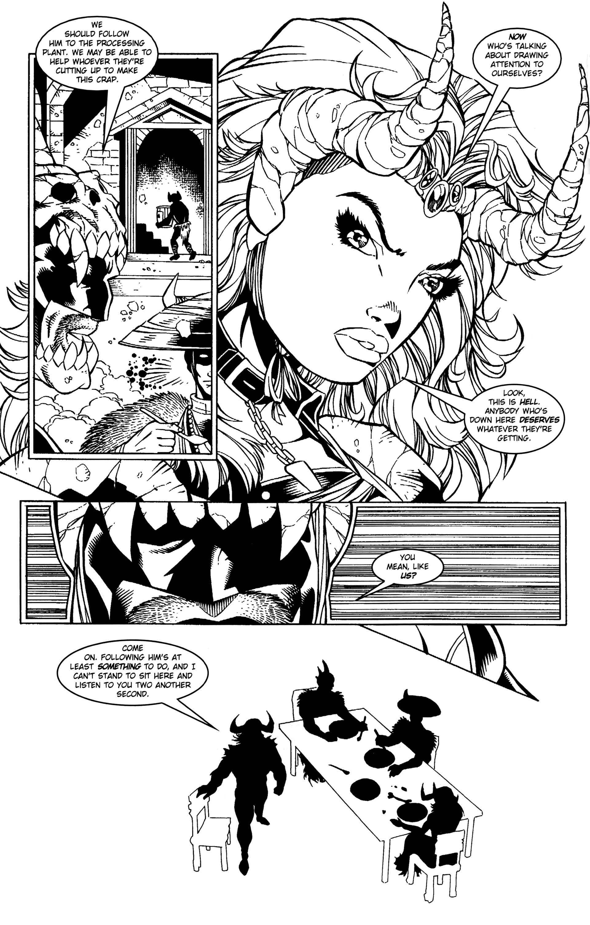 Read online Warrior Nun: Black & White comic -  Issue #14 - 9