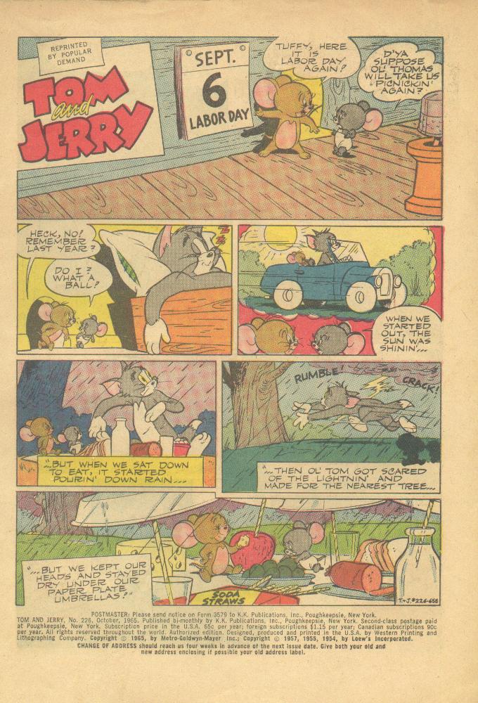 Read online Tom and Jerry comic -  Issue #226 - 3